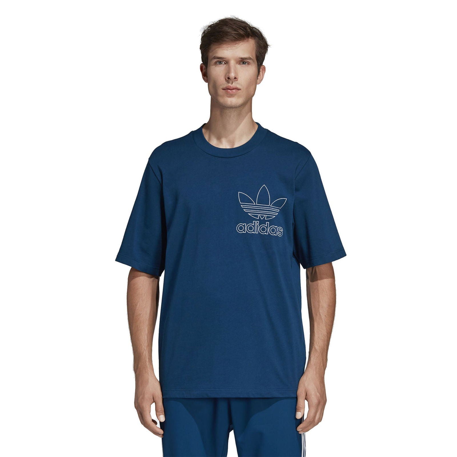 adidas Originals Outline T Shirt - Legend Marine - ViaductClothing - -