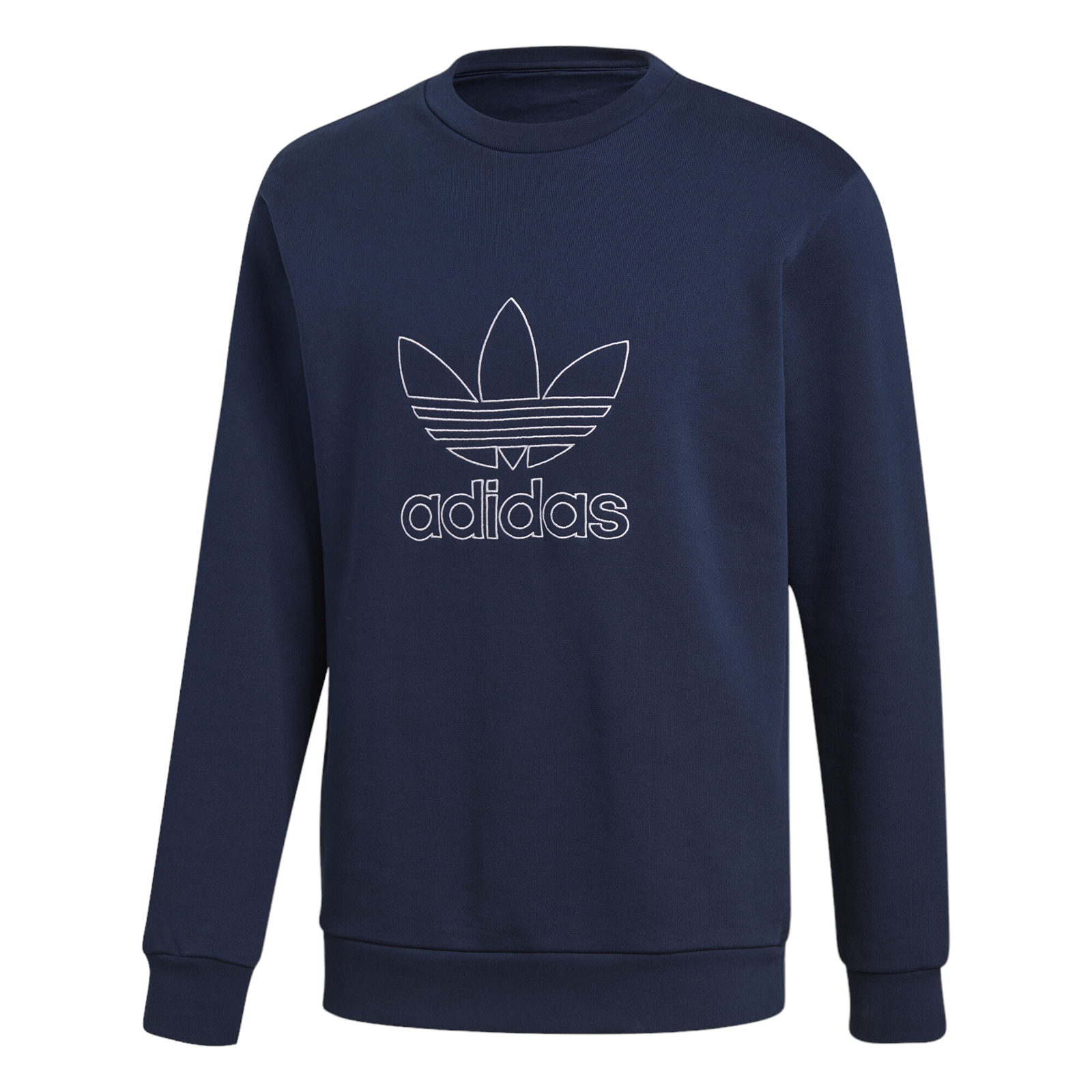 adidas Originals Outline Trefoil Crew Sweatshirt - Navy - ViaductClothing - -