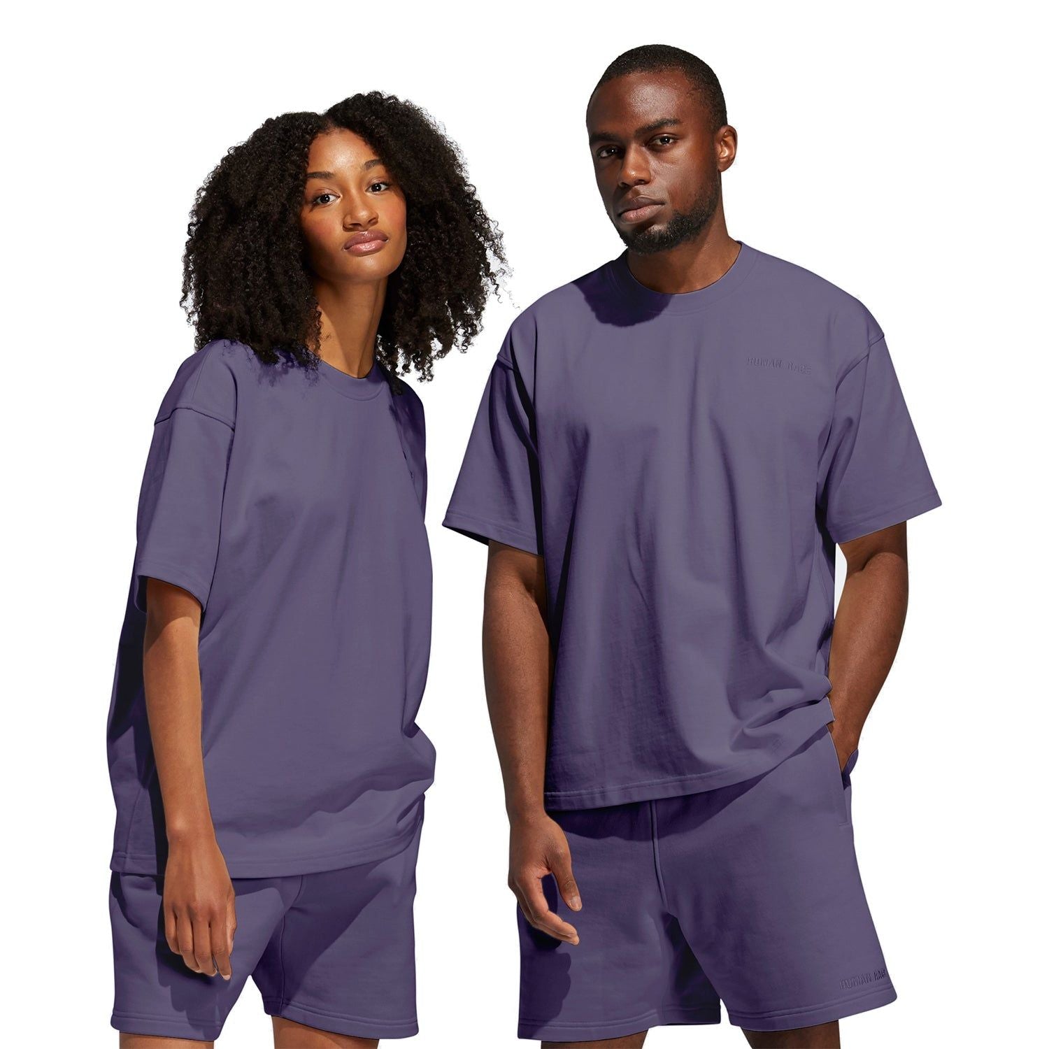 adidas Originals Pharrell Williams Basics T-Shirt - Tech Purple - ViaductClothing - -