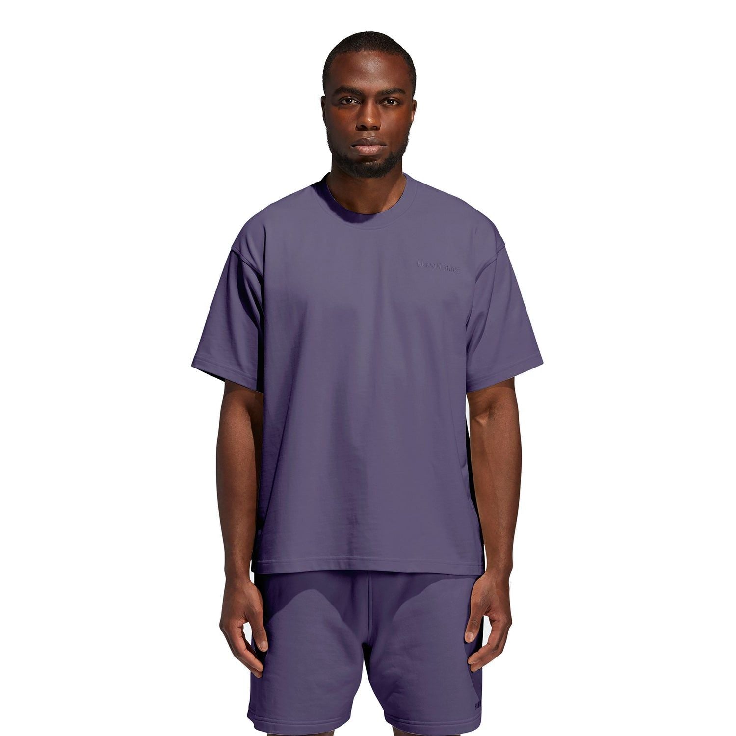 adidas Originals Pharrell Williams Basics T-Shirt - Tech Purple - ViaductClothing - -
