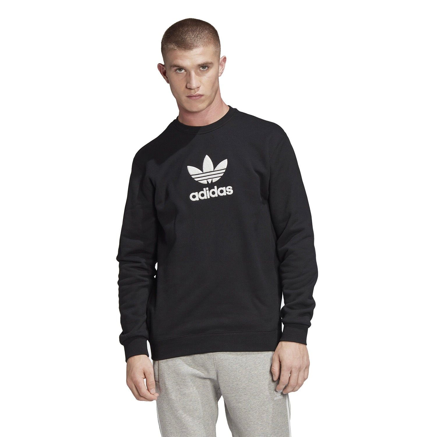adidas Originals Premium Crew Sweatshirt - Black - ViaductClothing - -