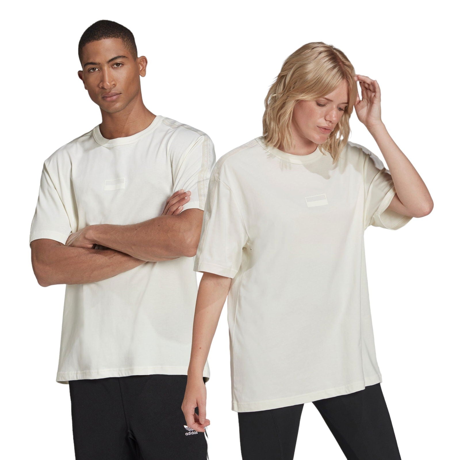 adidas Originals R.Y.V. Loose Fit Tee - White - ViaductClothing - -