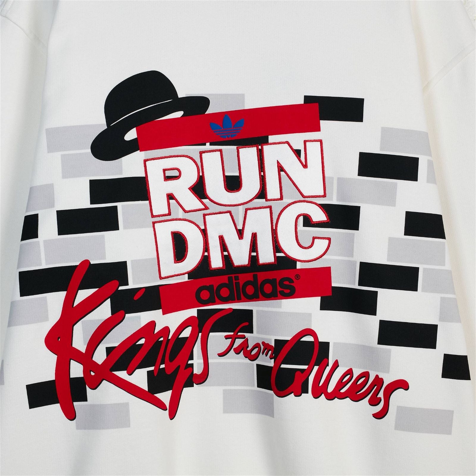 adidas Originals RUN DMC Crew Neck Sweatshirt - White - ViaductClothing - -