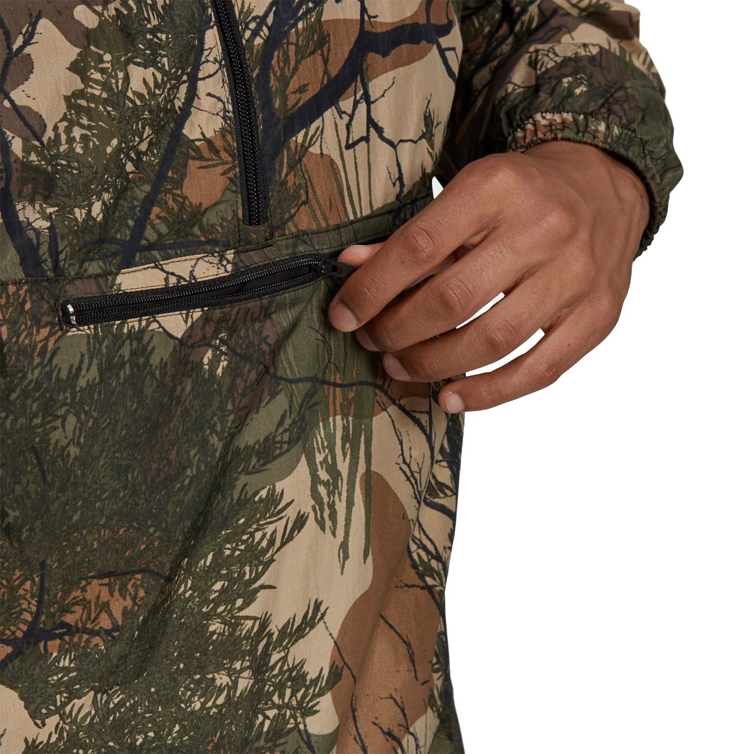 adidas Originals Regen Blocked Shell Camo Windbreaker - Brown - ViaductClothing - -