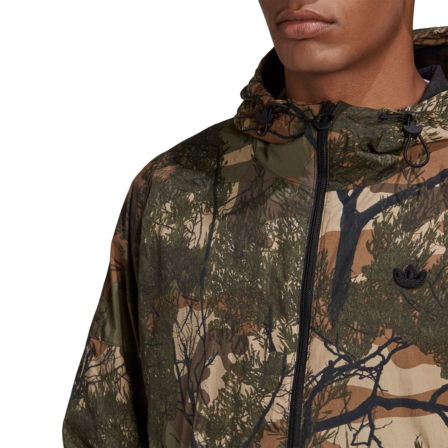 adidas Originals Regen Blocked Shell Camo Windbreaker - Brown - ViaductClothing - -