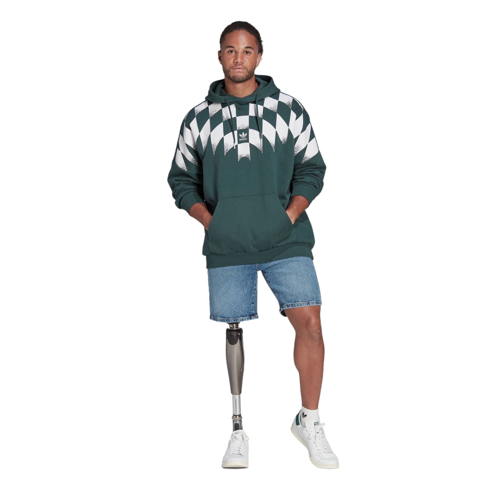 adidas Originals Rekive Graphic Hoodie - Green - ViaductClothing - -