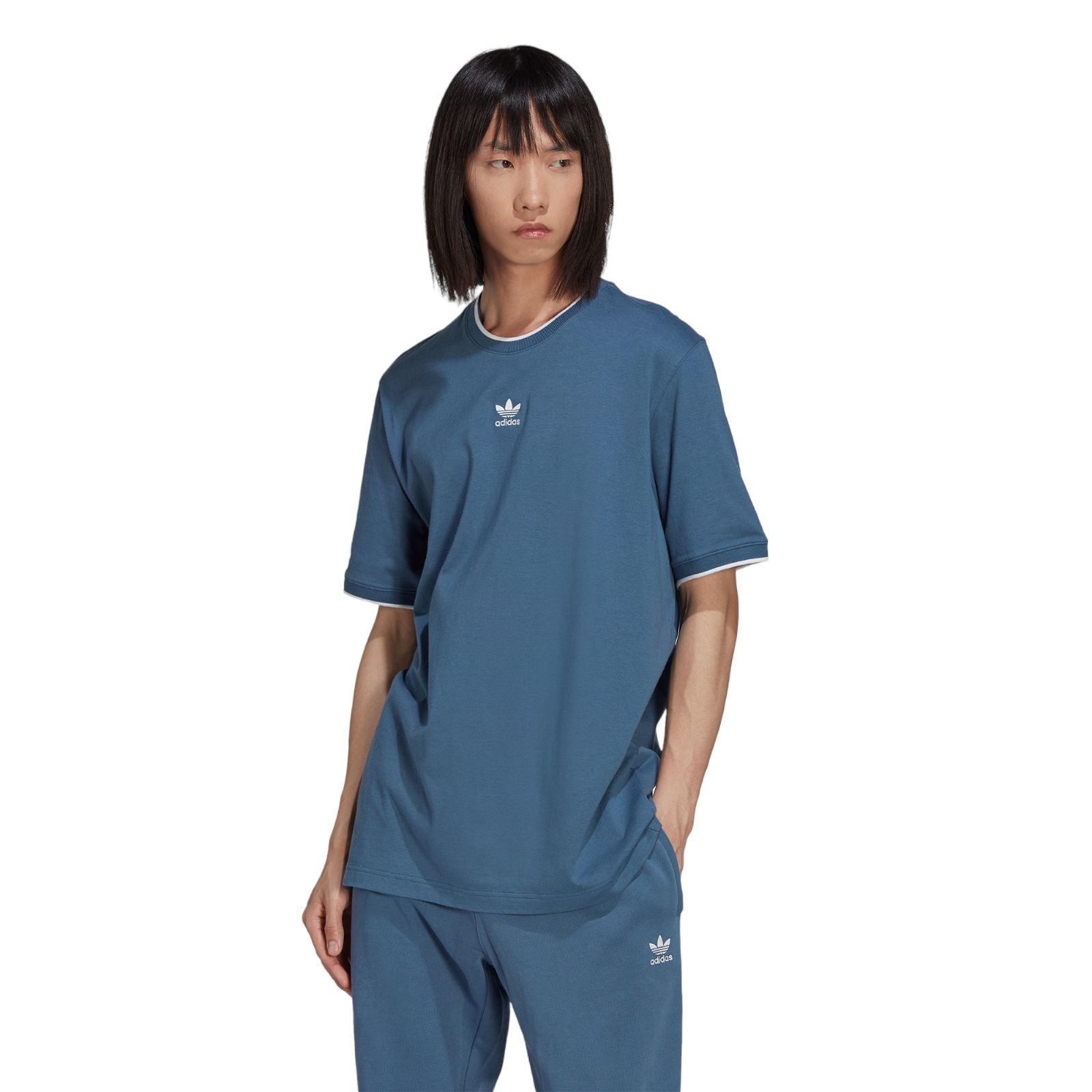 adidas Originals Rekive Retro Crew Tee - Wonder Steel - ViaductClothing - -