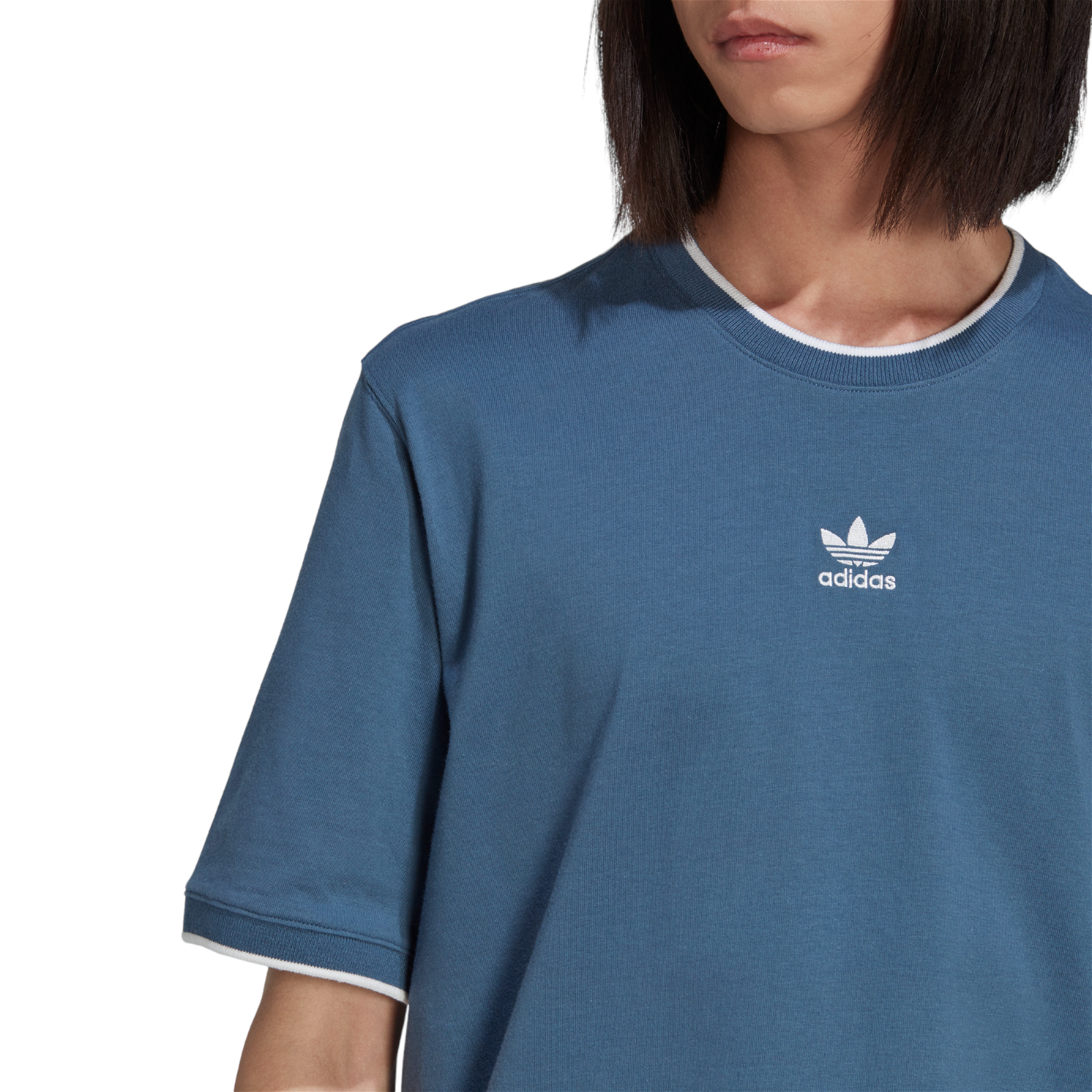 adidas Originals Rekive Retro Crew Tee - Wonder Steel - ViaductClothing - -