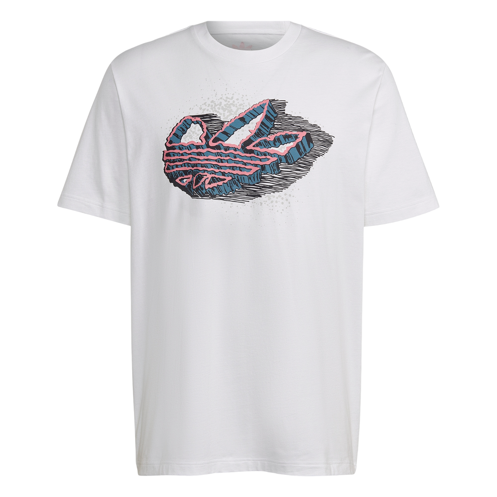 adidas Originals Rekive Speed Trefoil Graphic T-Shirt - White - ViaductClothing - -