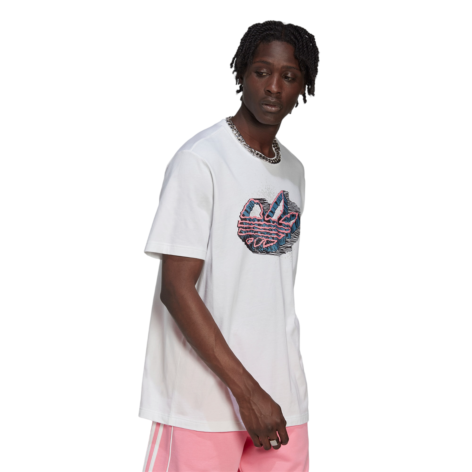 adidas Originals Rekive Speed Trefoil Graphic T-Shirt - White - ViaductClothing - -