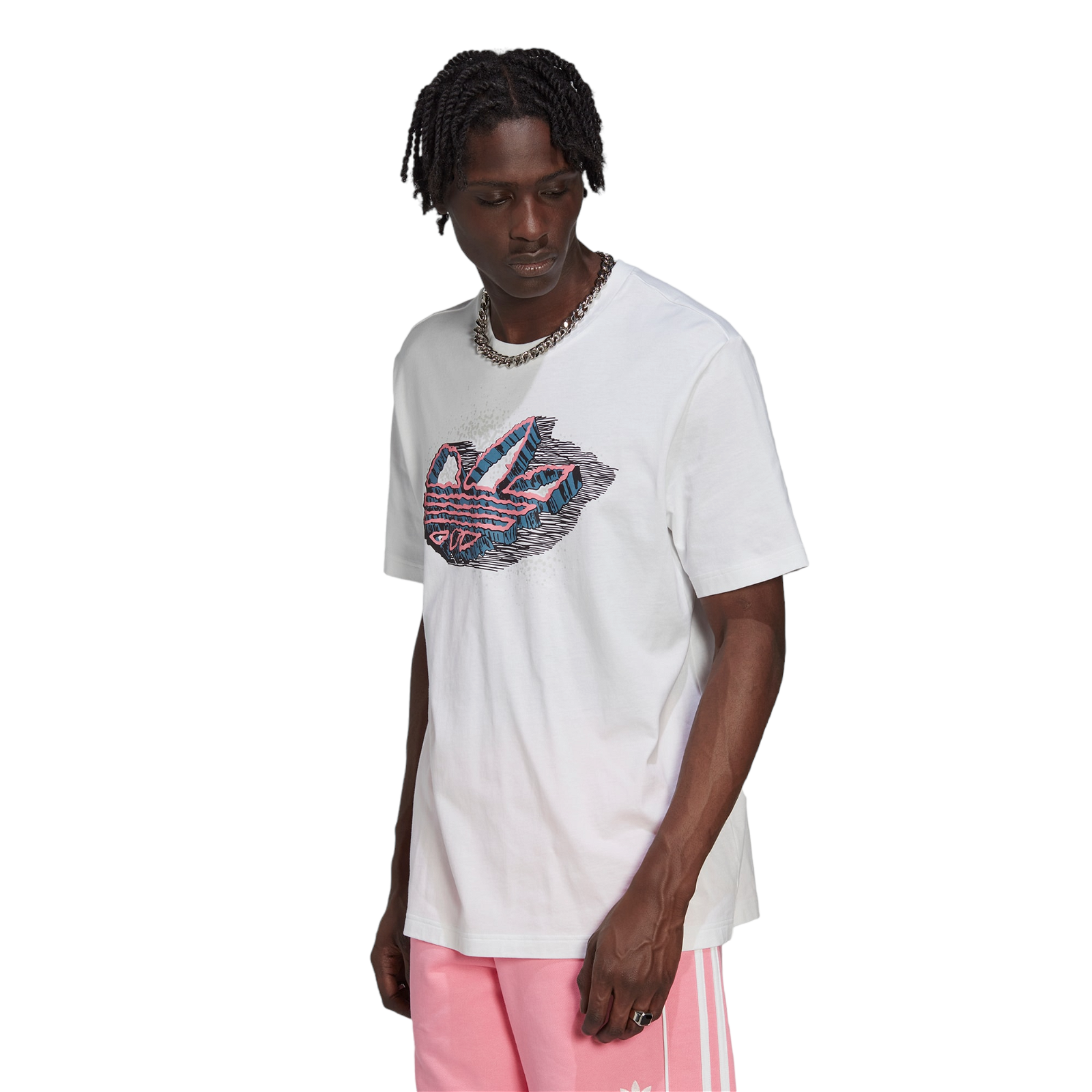 adidas Originals Rekive Speed Trefoil Graphic T-Shirt - White - ViaductClothing - -