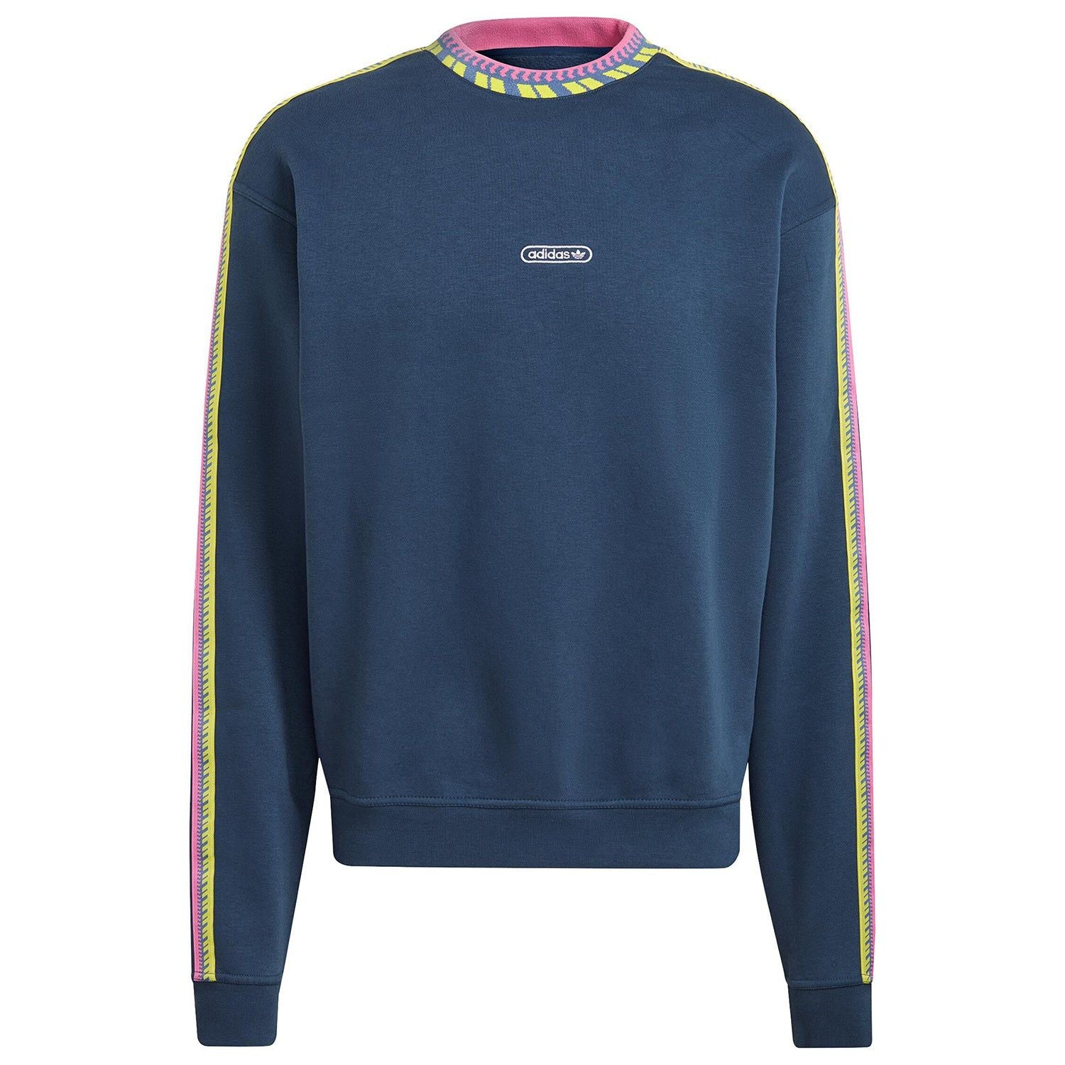 adidas Originals Rib Detail Crew Sweat Crew - Navy - ViaductClothing - -
