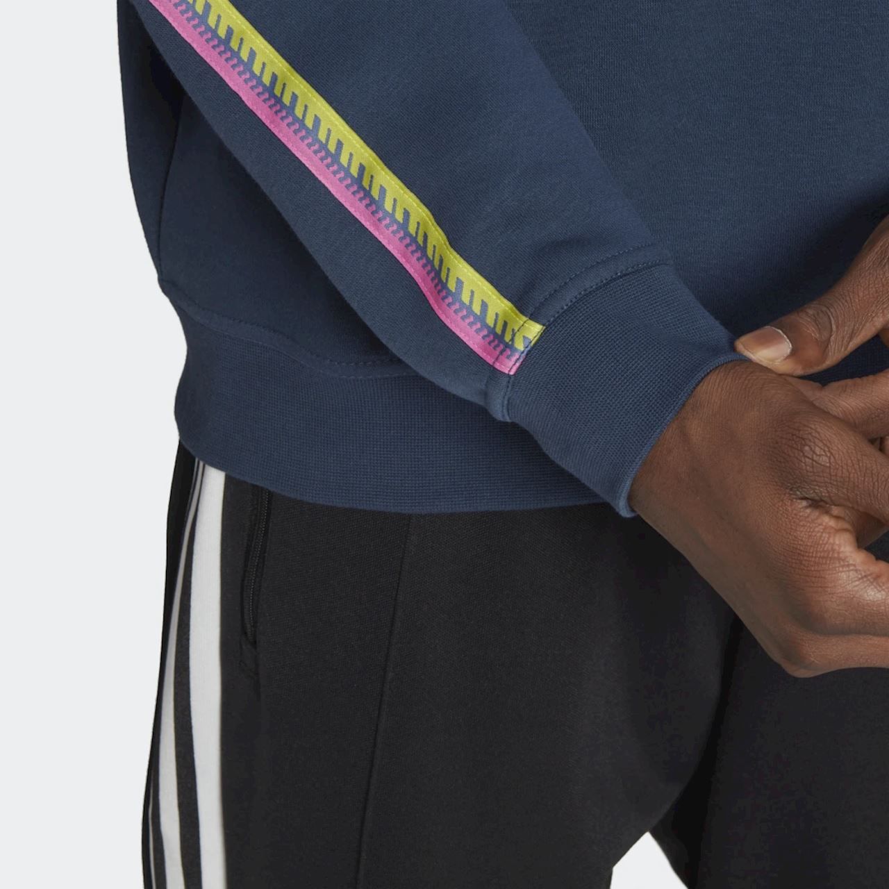 adidas Originals Rib Detail Crew Sweat Crew - Navy - ViaductClothing - -