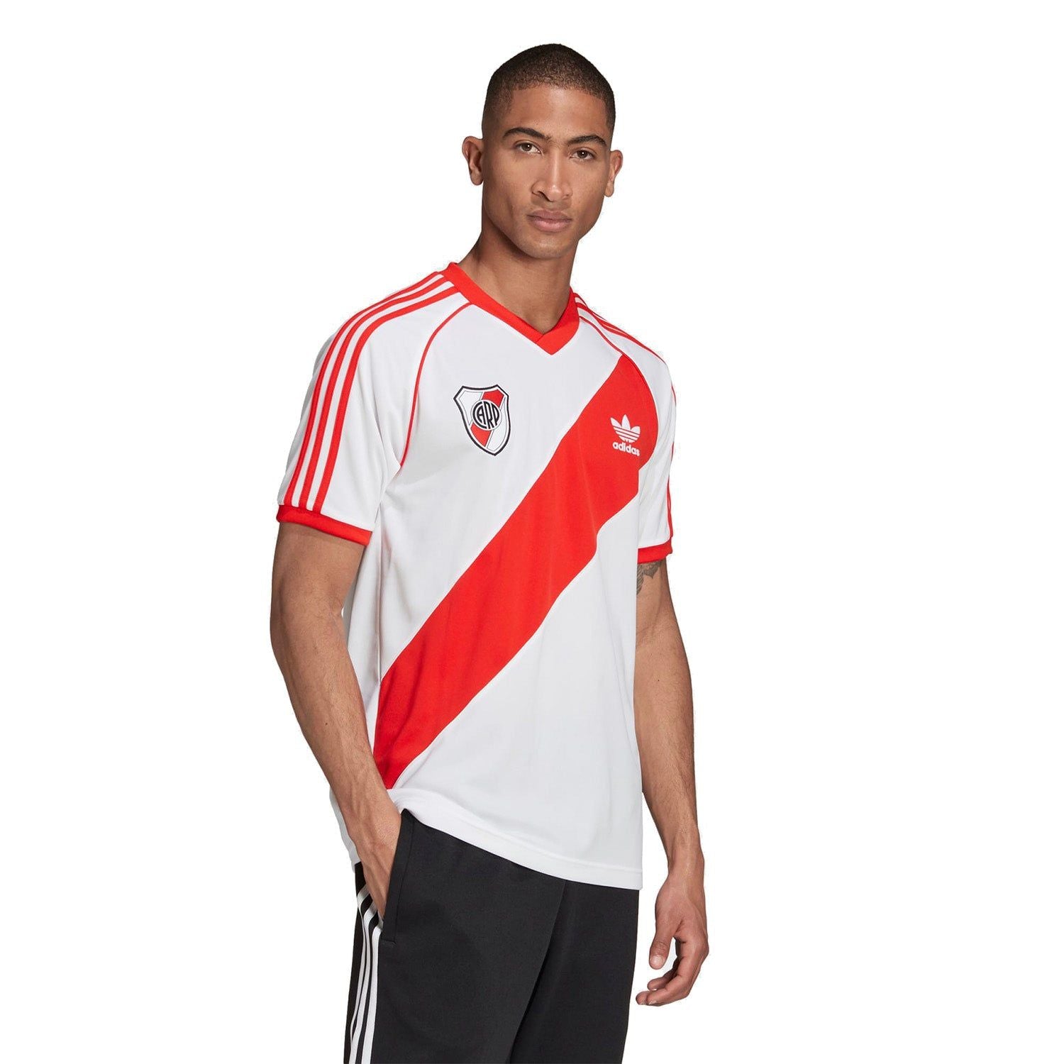 adidas Originals River Plate 85 Retro Jersey - White - ViaductClothing - -