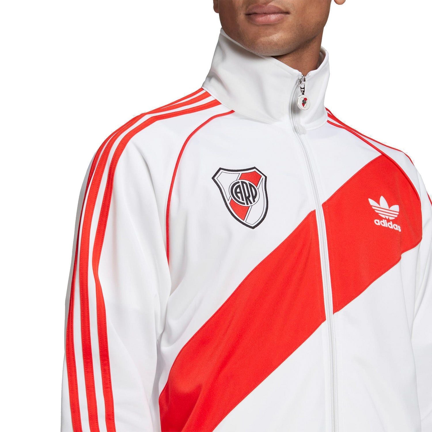 adidas Originals River Plate 85 Retro Track Top - White - ViaductClothing - -