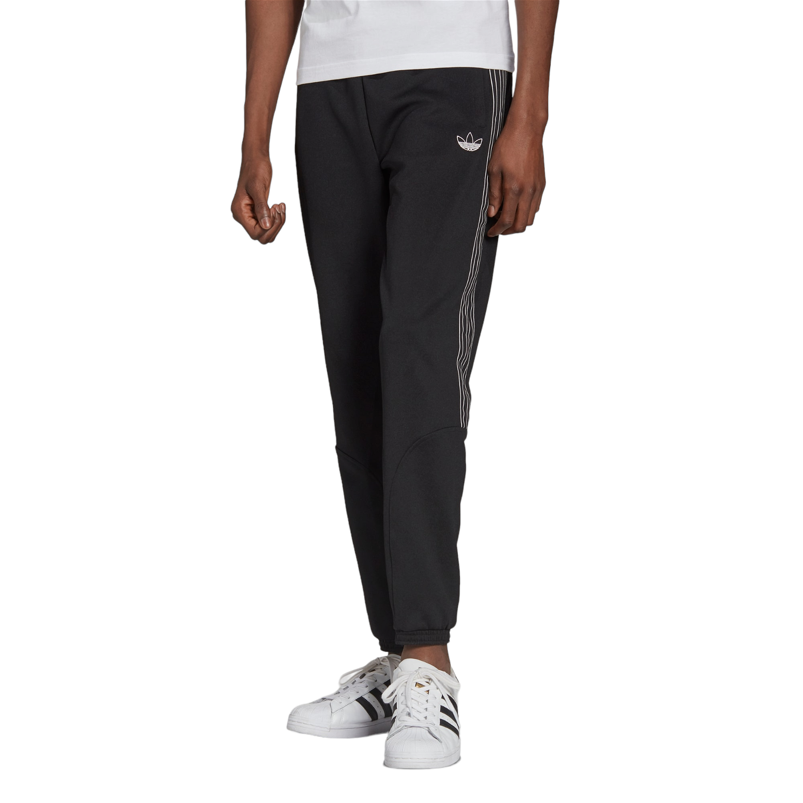 adidas Originals SPRT 3-Stripes Bottoms - Black - ViaductClothing - -