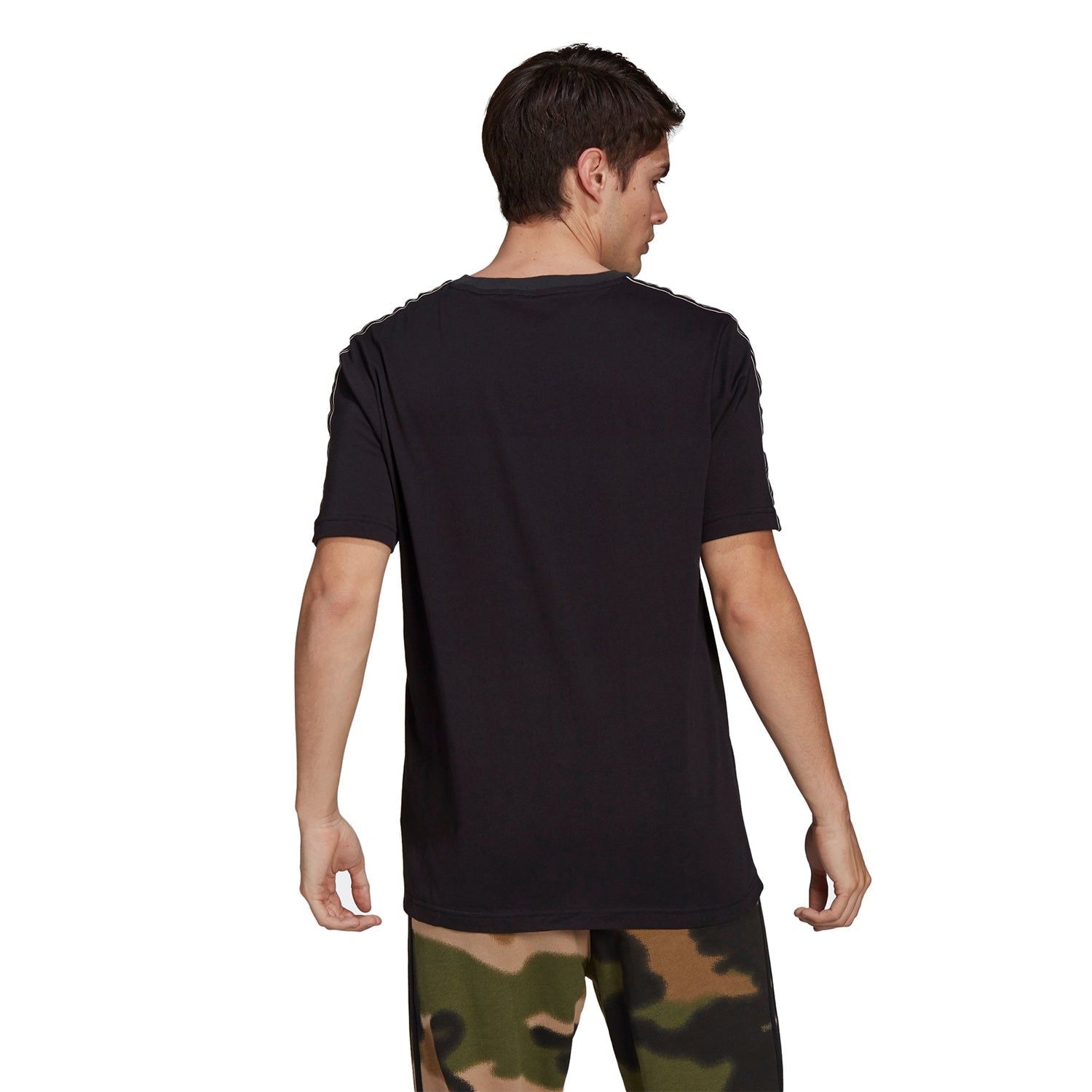 adidas Originals SPRT 3-Stripes Tee - Black - ViaductClothing - -