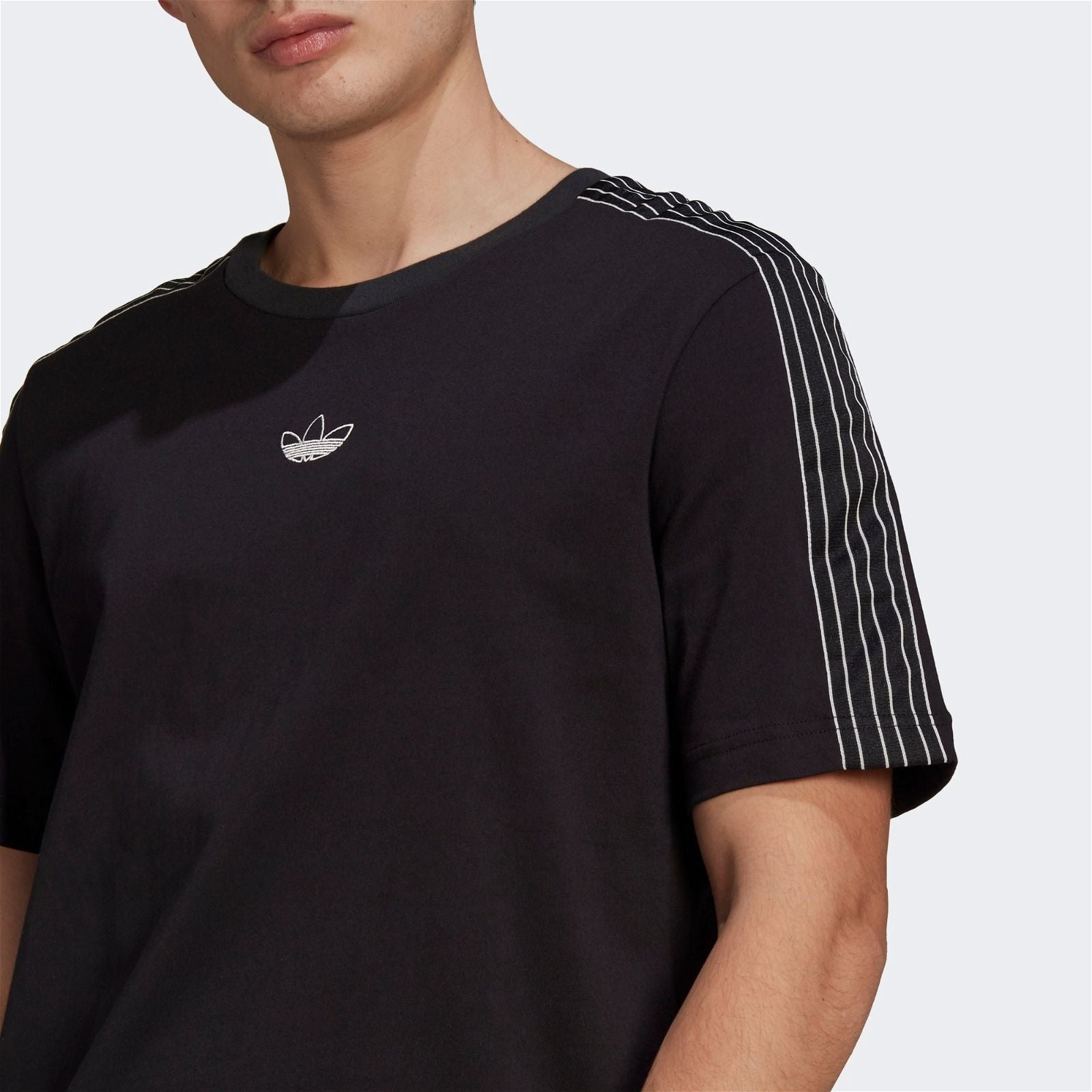 adidas Originals SPRT 3-Stripes Tee - Black - ViaductClothing - -