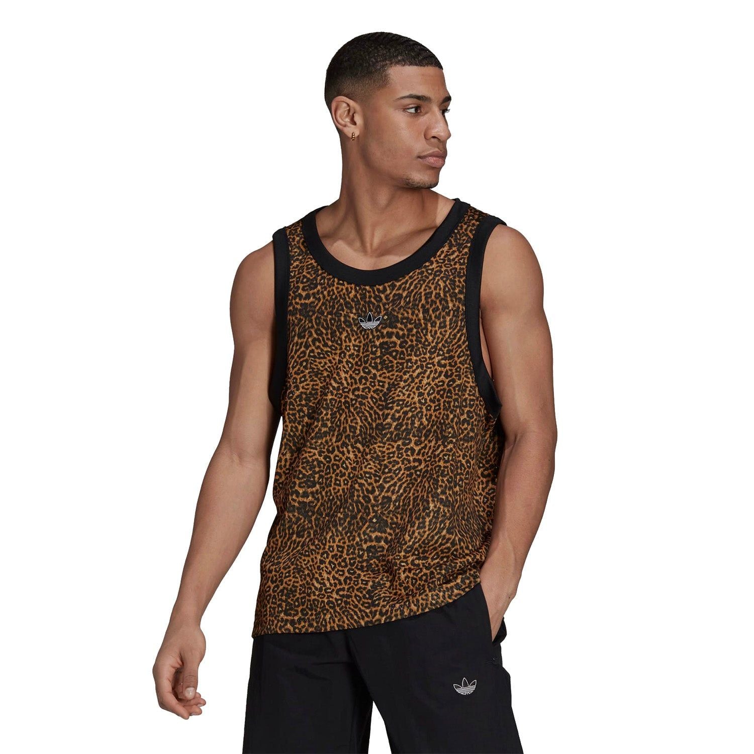 adidas Originals SPRT Allover Print Animal BB Vest - Beige Tone - ViaductClothing - -