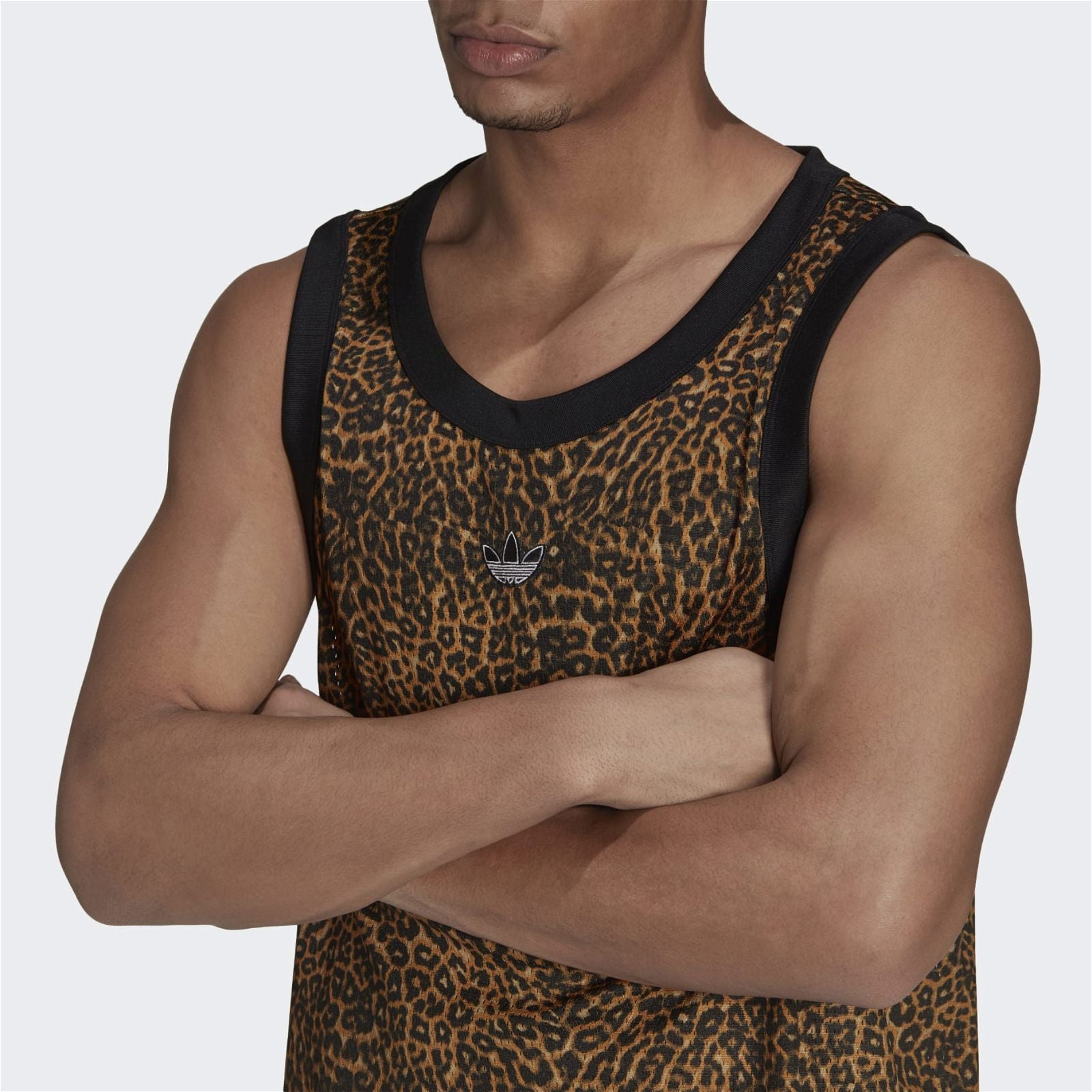 adidas Originals SPRT Allover Print Animal BB Vest - Beige Tone - ViaductClothing - -