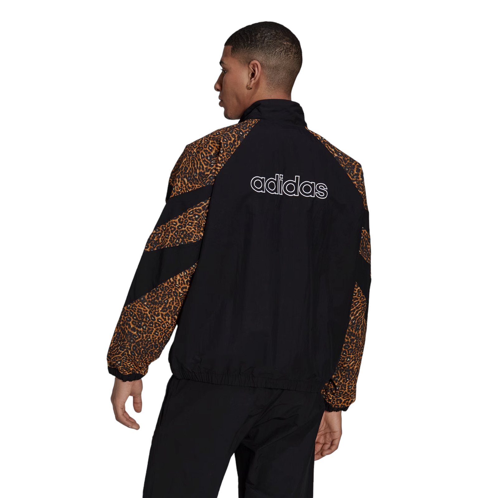 adidas Originals SPRT Animal Print Shark Woven Track Jacket - Black - ViaductClothing - -