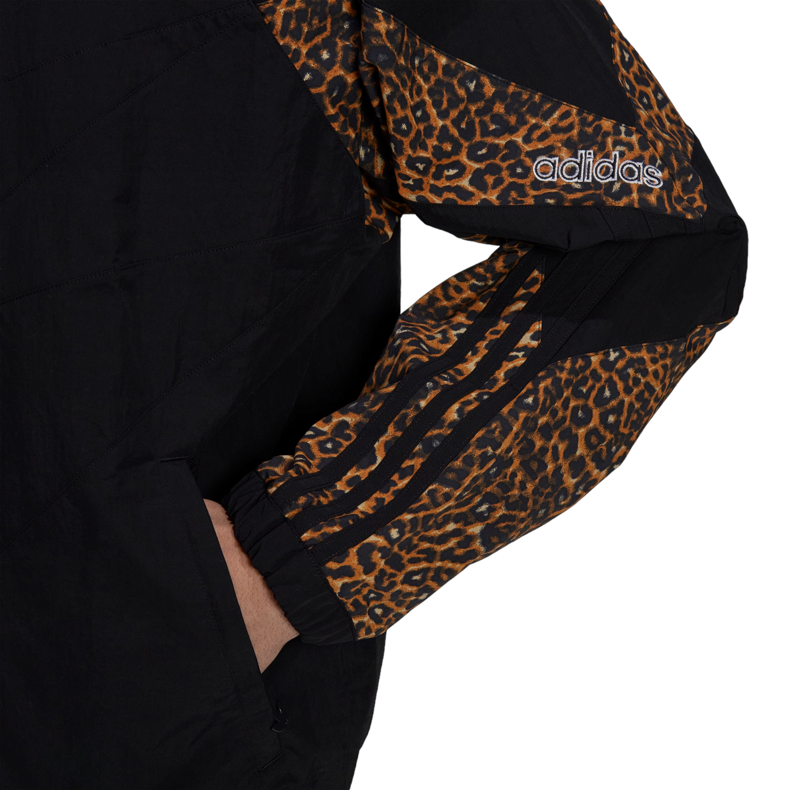 adidas Originals SPRT Animal Print Shark Woven Track Jacket - Black - ViaductClothing - -