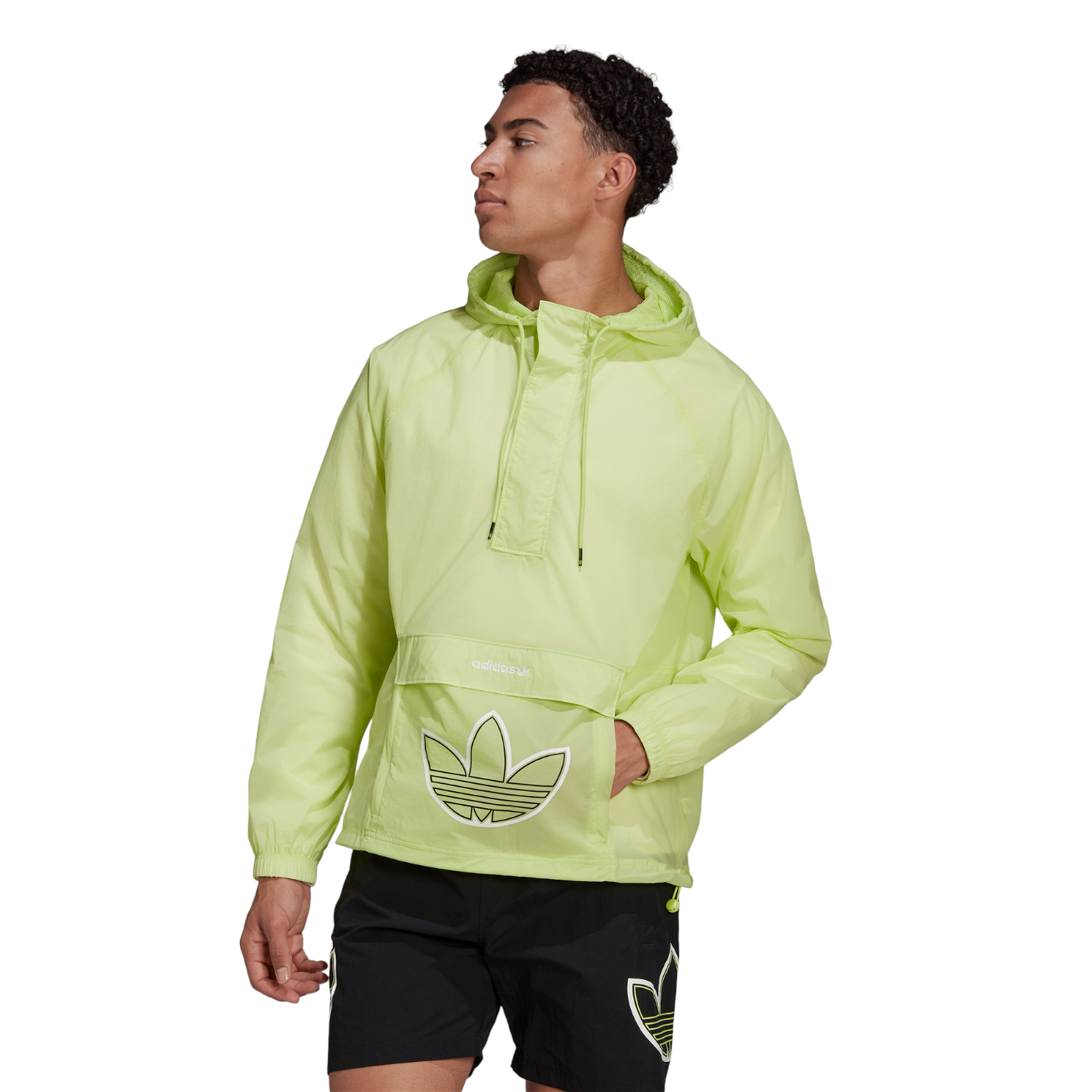 adidas Originals SPRT Anorak Jacket - Pulse Lime - ViaductClothing -  -