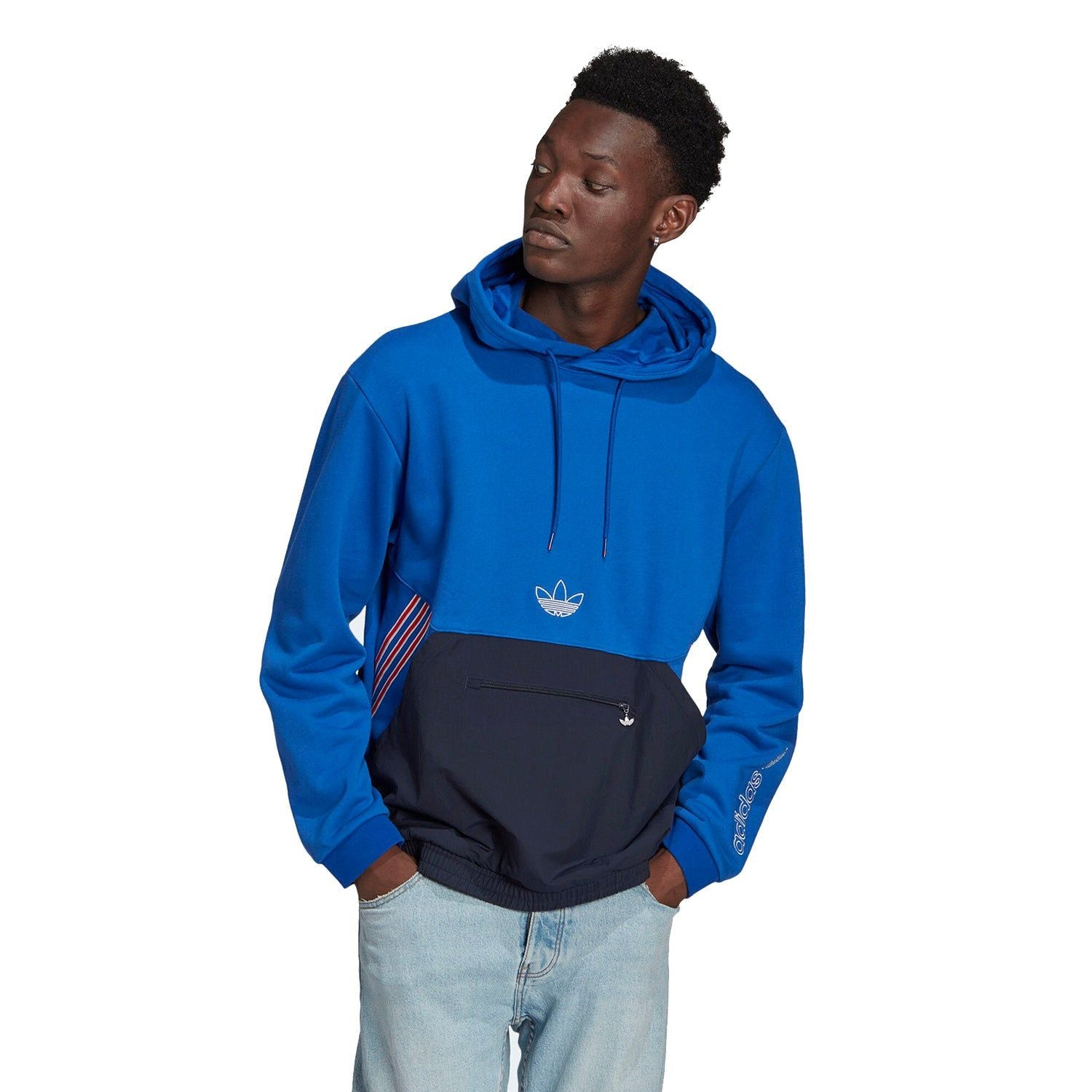 adidas Originals SPRT Archive Sweat Hoodie - Blue - ViaductClothing - -