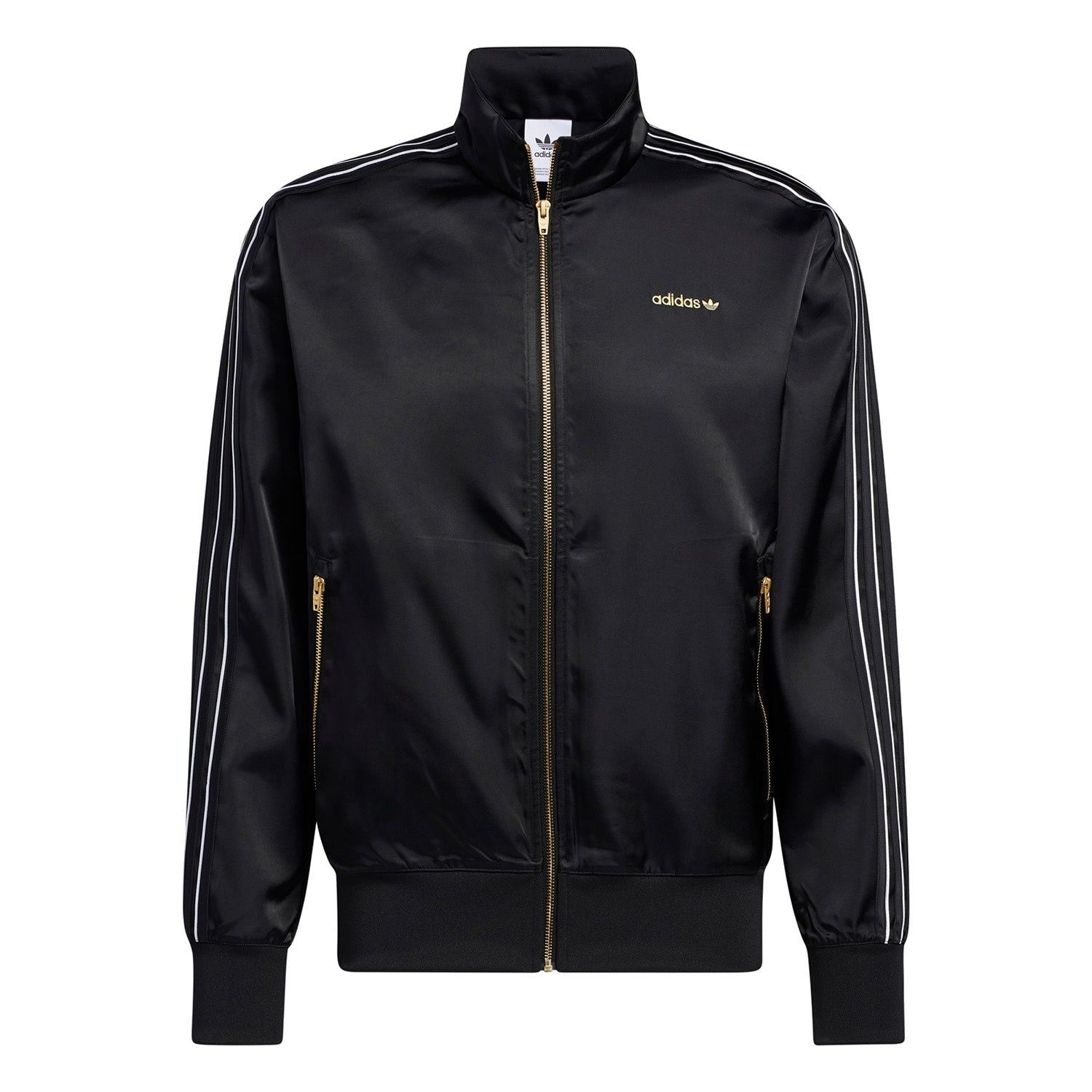 adidas Originals SPRT Firebird Satin Track Top - Black - ViaductClothing - -