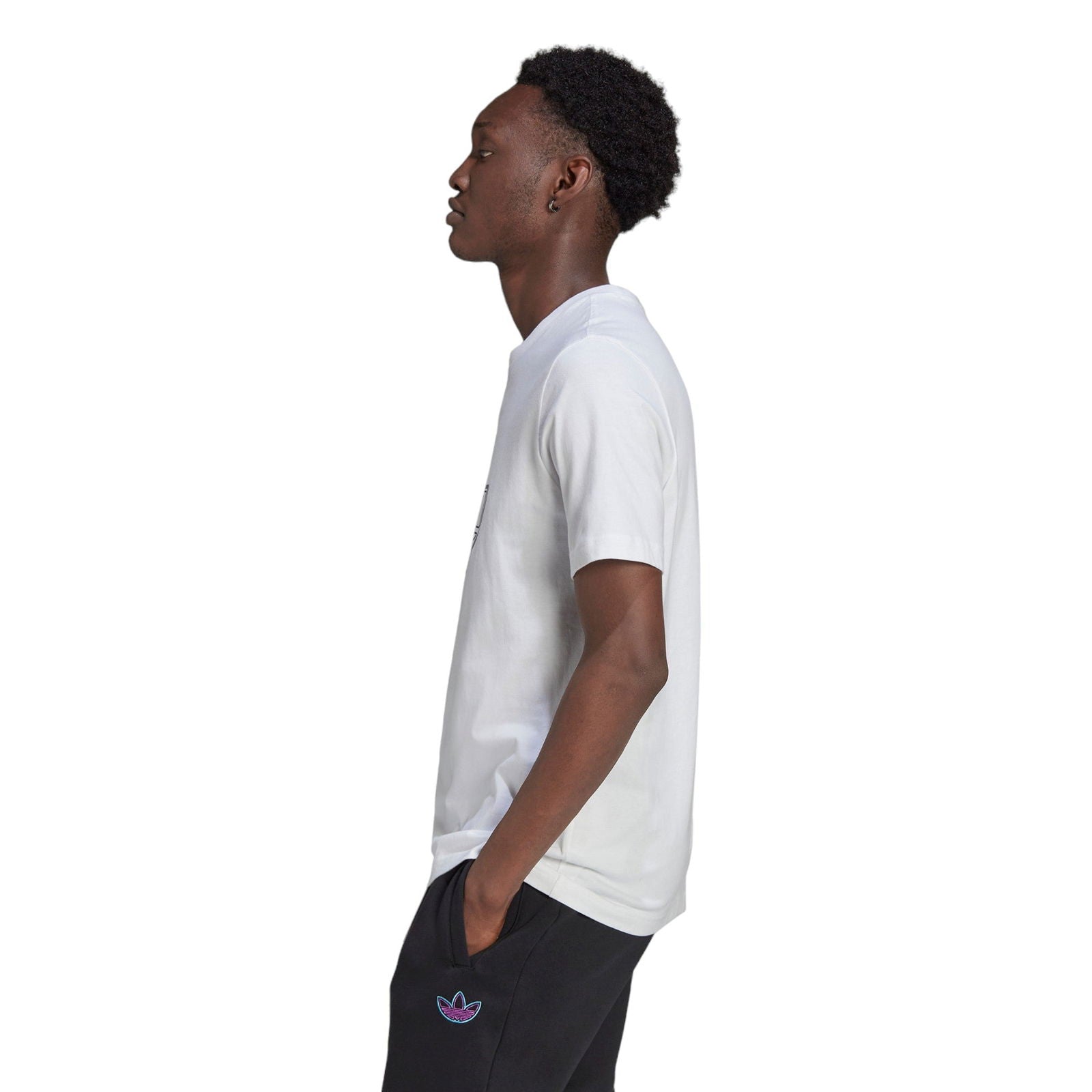 adidas Originals SPRT Outline Logo Tee - White - ViaductClothing - -