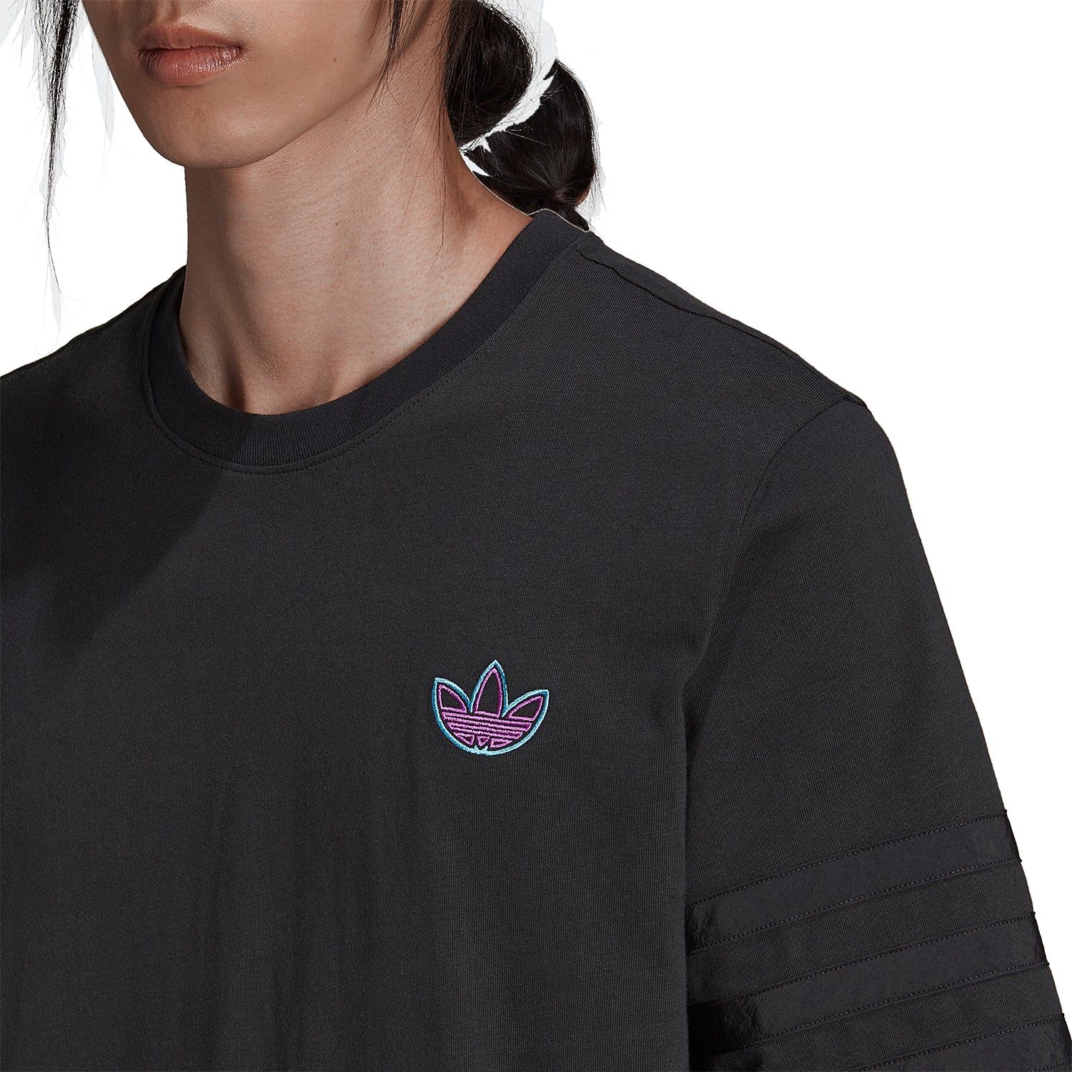 adidas Originals SPRT Speed Stripe Tee - Black - ViaductClothing - -