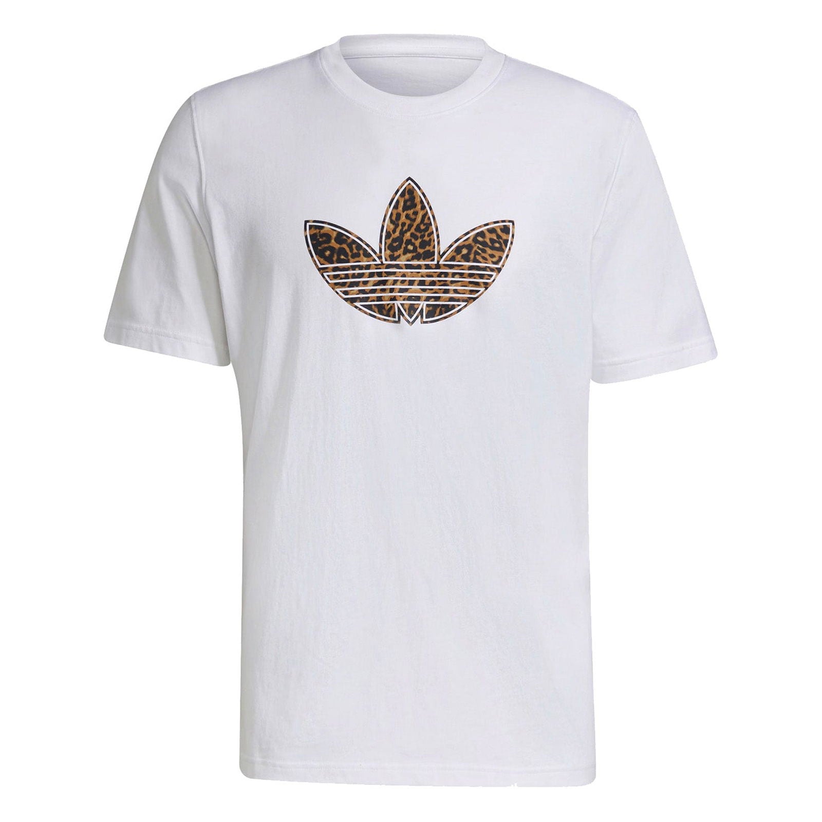 adidas Originals SPRT Trefoil Animal Print Tee - White - ViaductClothing - -