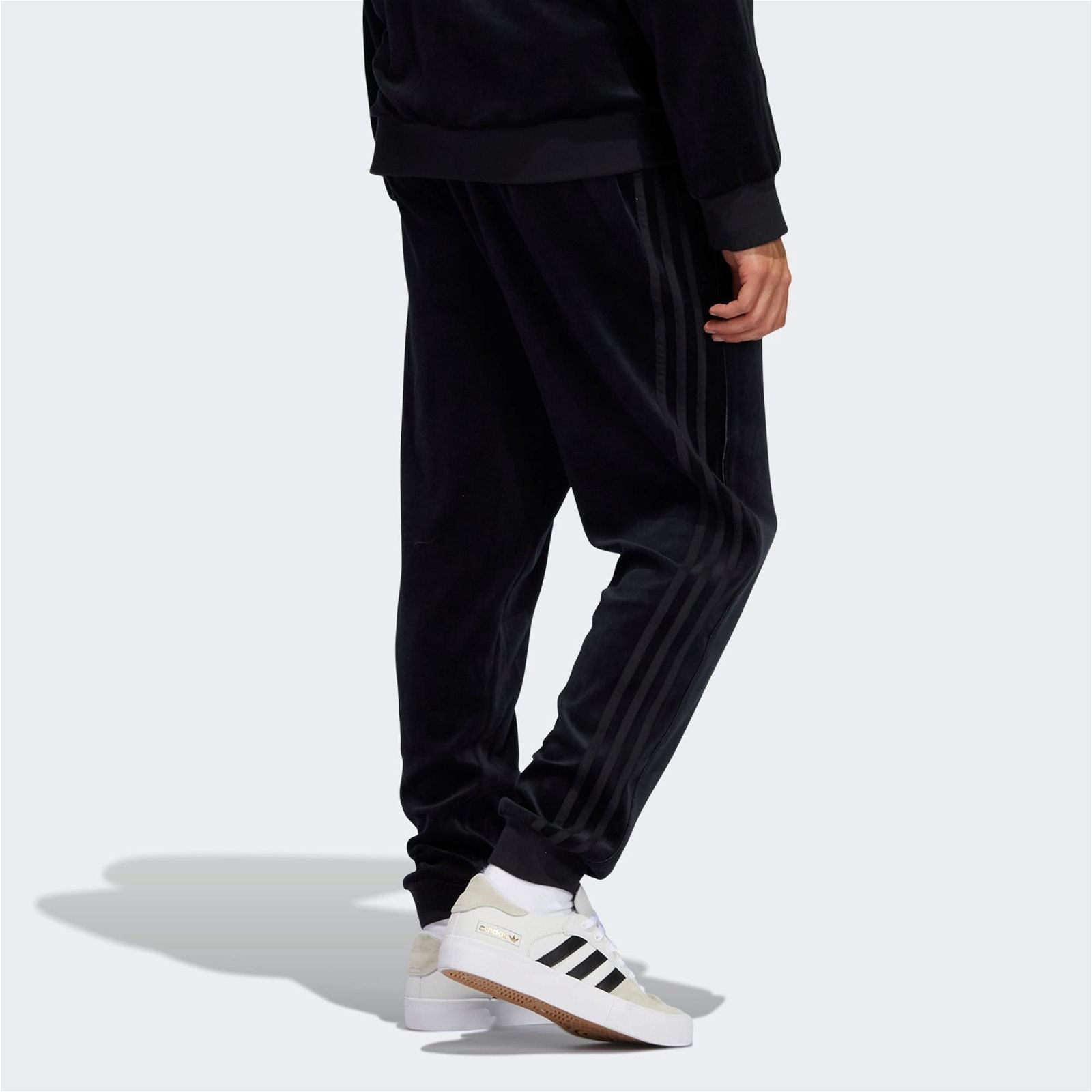 adidas Originals SPRT Velour 3-Stripes Pants - Black - ViaductClothing - -