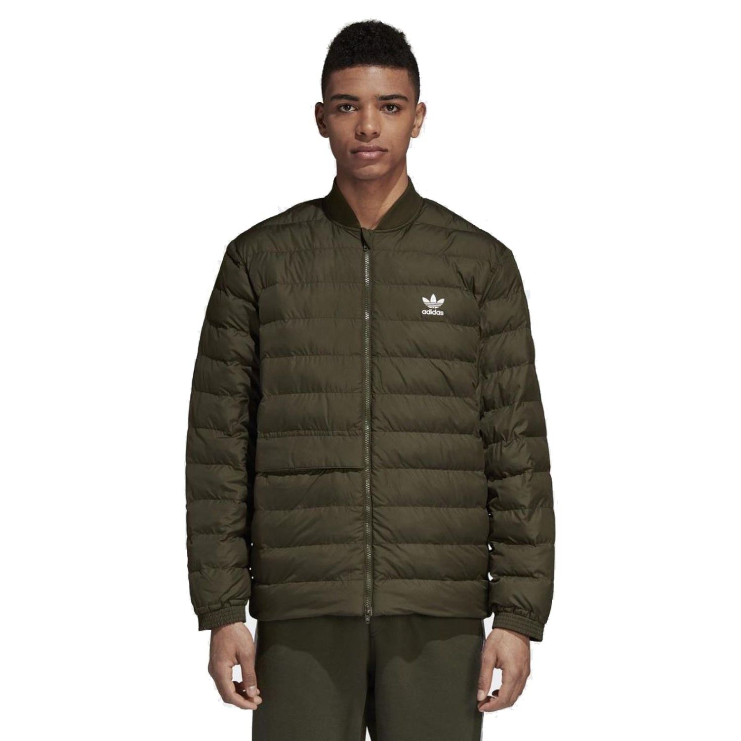 adidas Originals SST Superstar Outdoor Down Jacket - Night Cargo Green - ViaductClothing - -