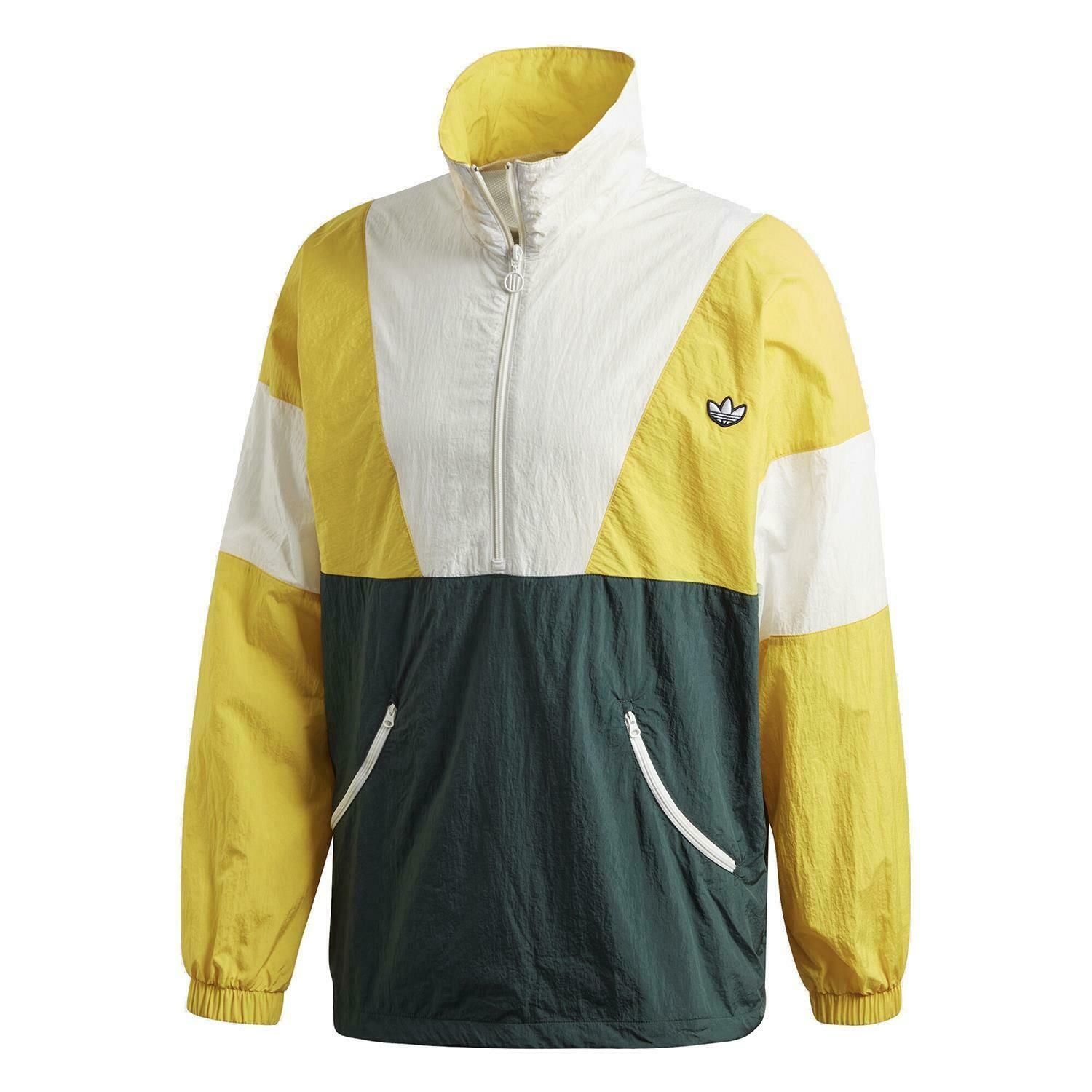adidas Originals Samstag Colour-Block Logo Track Jacket - Green & Yellow - ViaductClothing - -