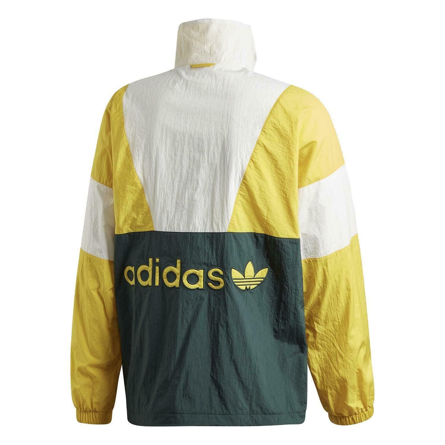 adidas Originals Samstag Colour-Block Logo Track Jacket - Green & Yellow - ViaductClothing - -