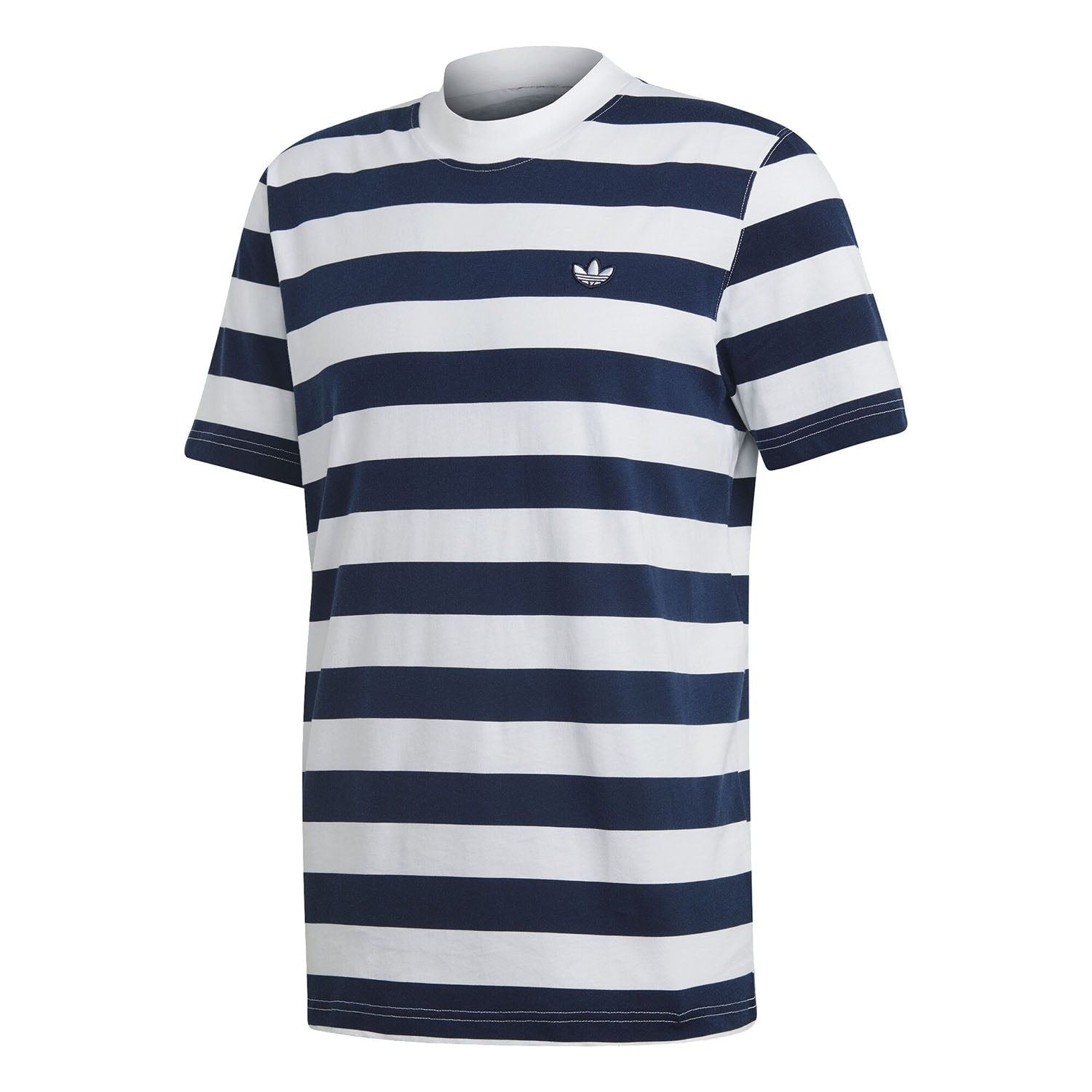 adidas Originals Samstag Stripe Tee - Night Indigo & White - ViaductClothing - -