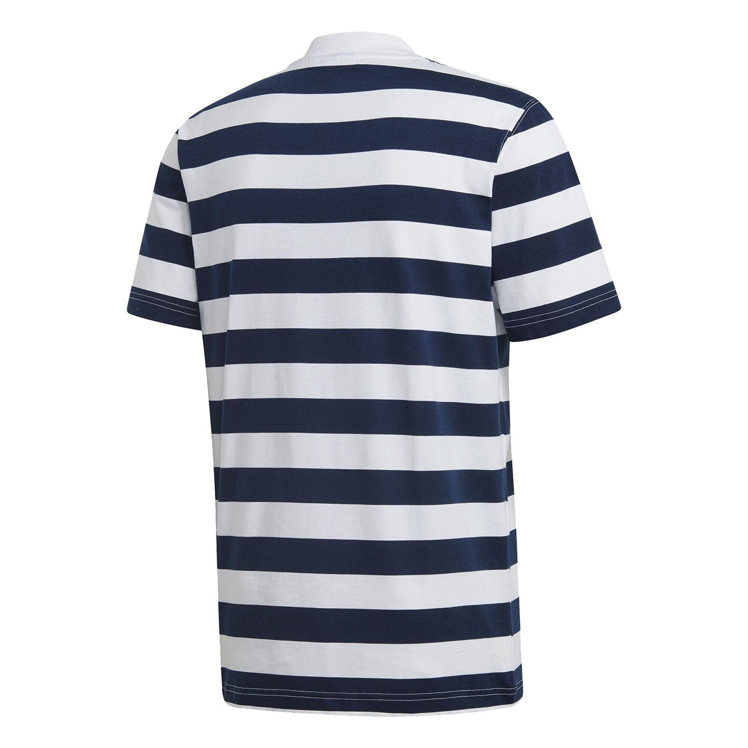 adidas Originals Samstag Stripe Tee - Night Indigo & White - ViaductClothing - -