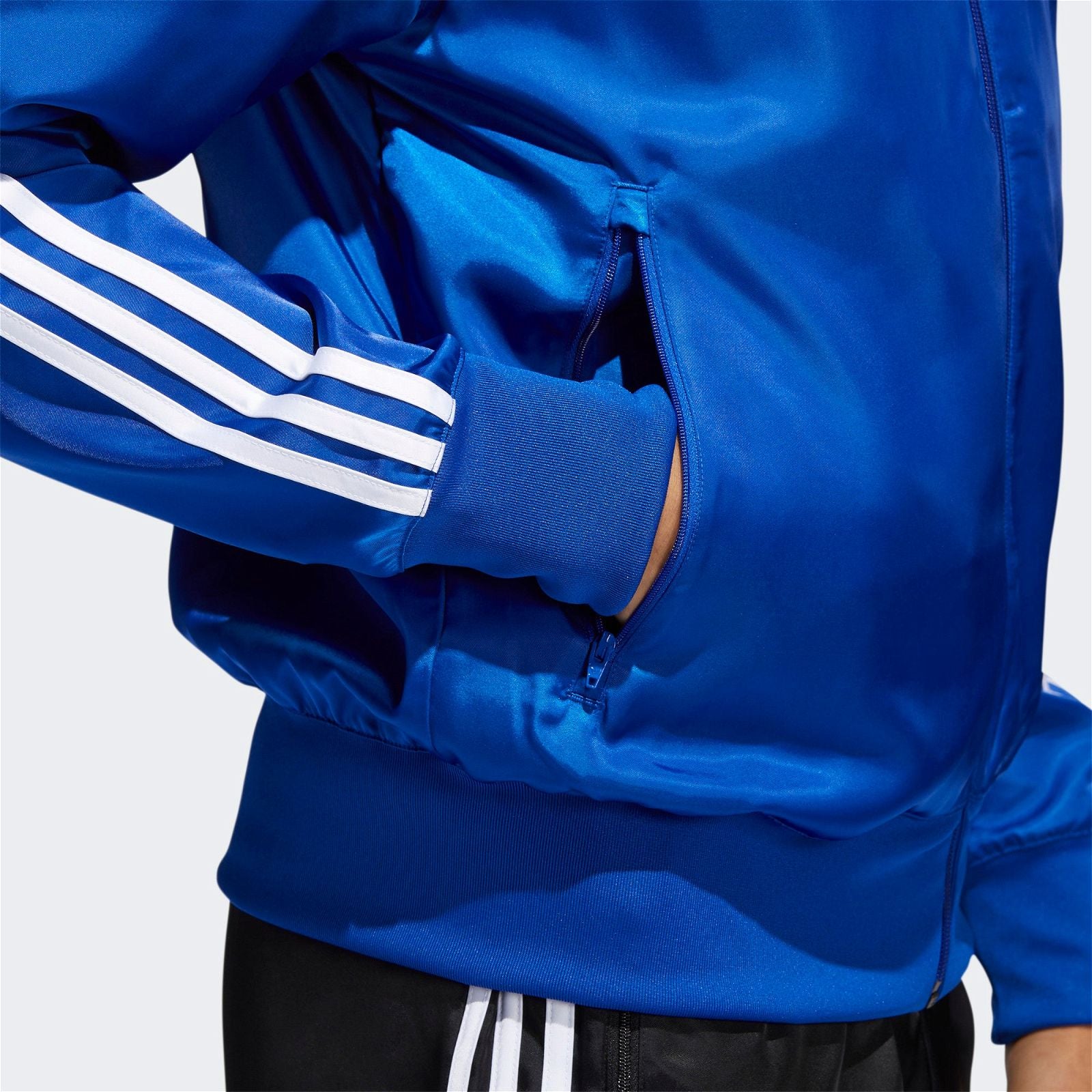 adidas Originals Satin Firebird Track Jacket - Blue - ViaductClothing - -