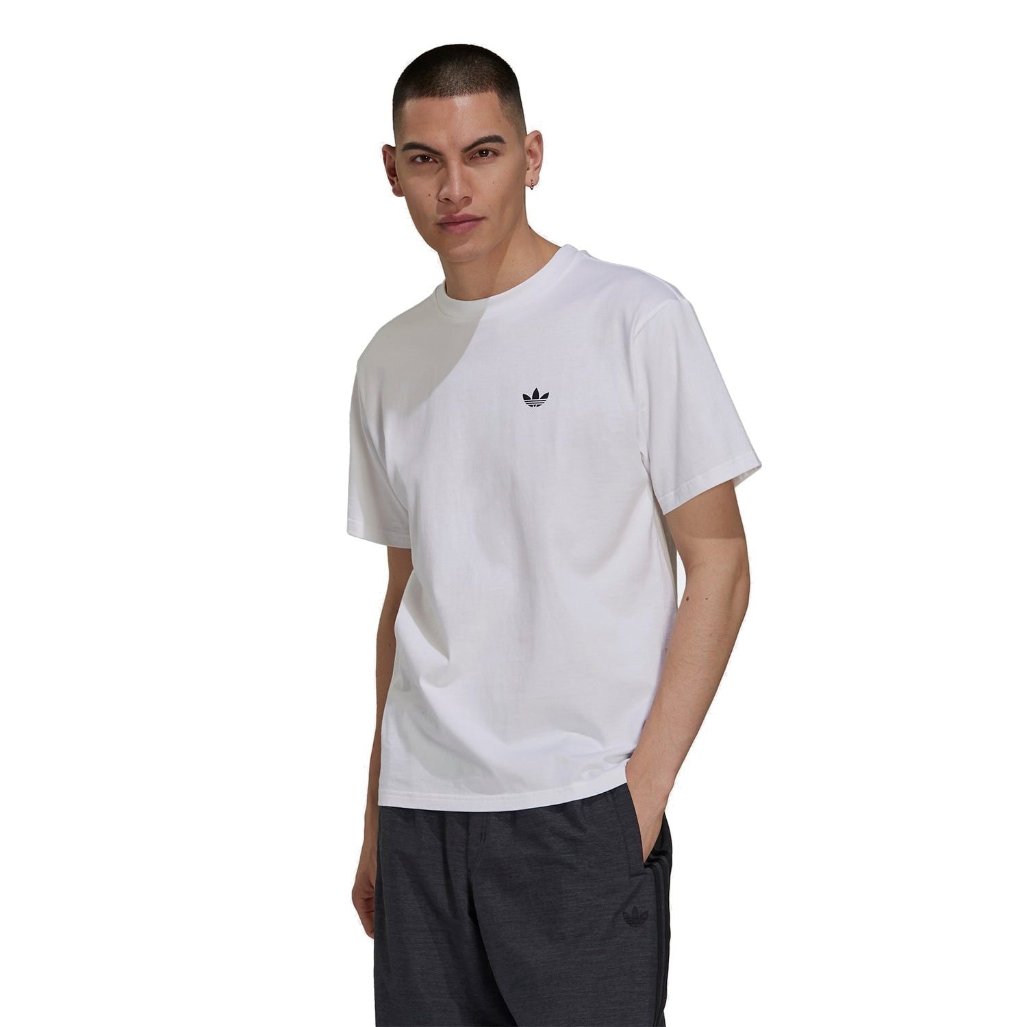 adidas Originals Skateboarding Gender Neutral 4.0 Logo Tee - White - ViaductClothing - -