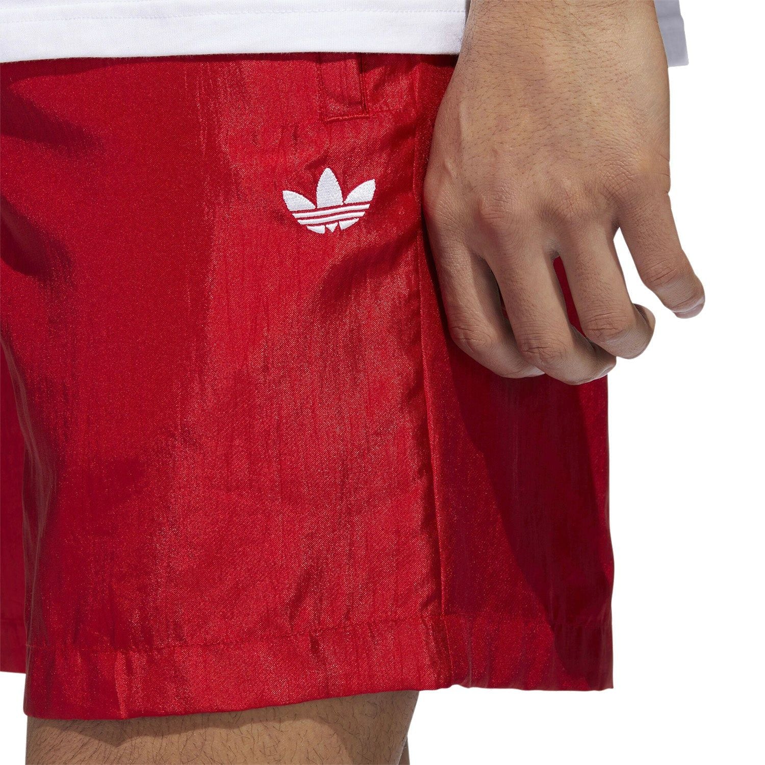 adidas Originals Skateboarding Shorts Satin - Red - ViaductClothing - -