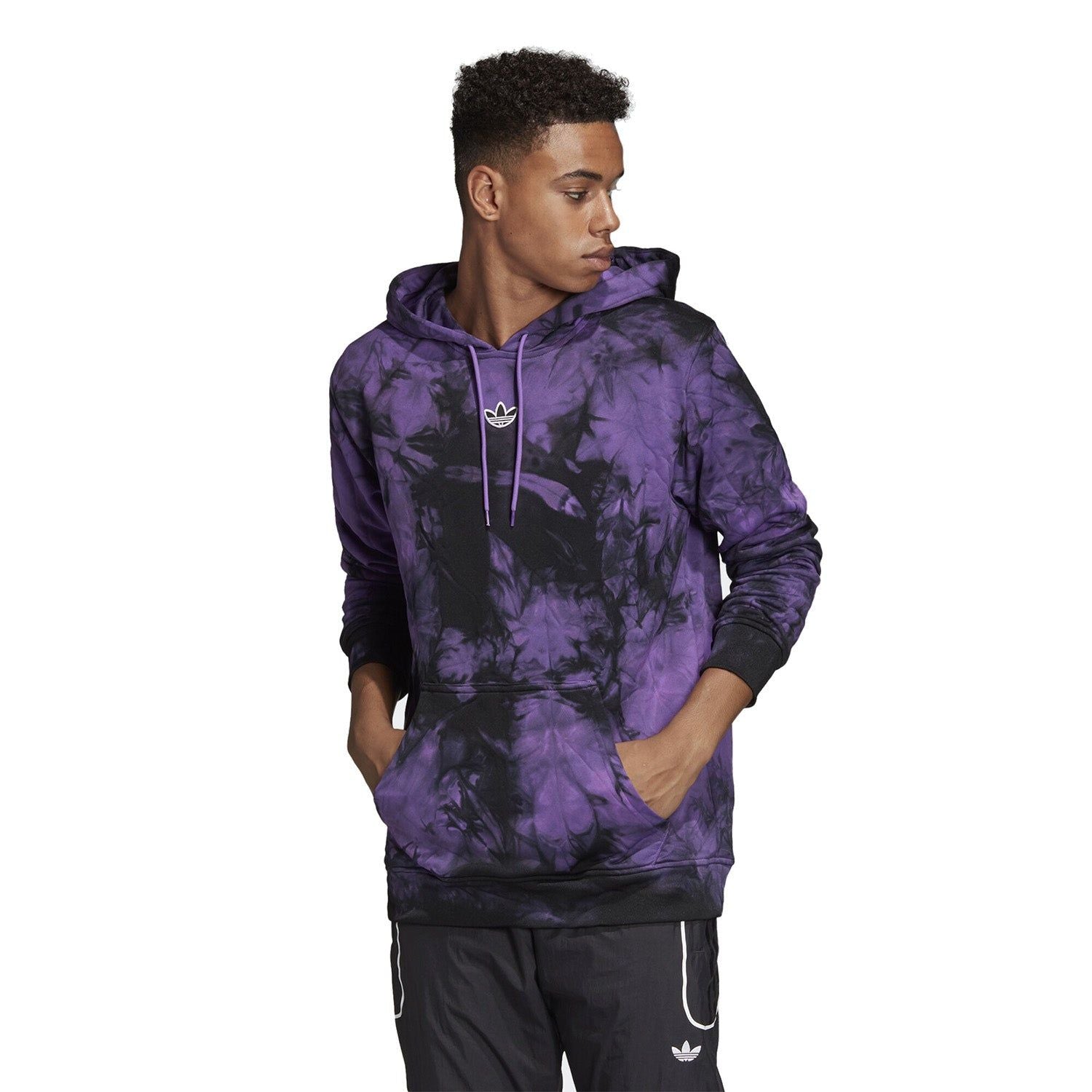 adidas Originals Space-Dyed Hoodie - Purple - ViaductClothing - -