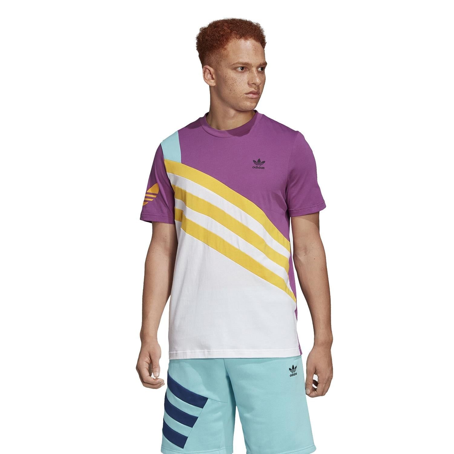 adidas Originals Sportive Nineties T Shirt - Purple - ViaductClothing - -