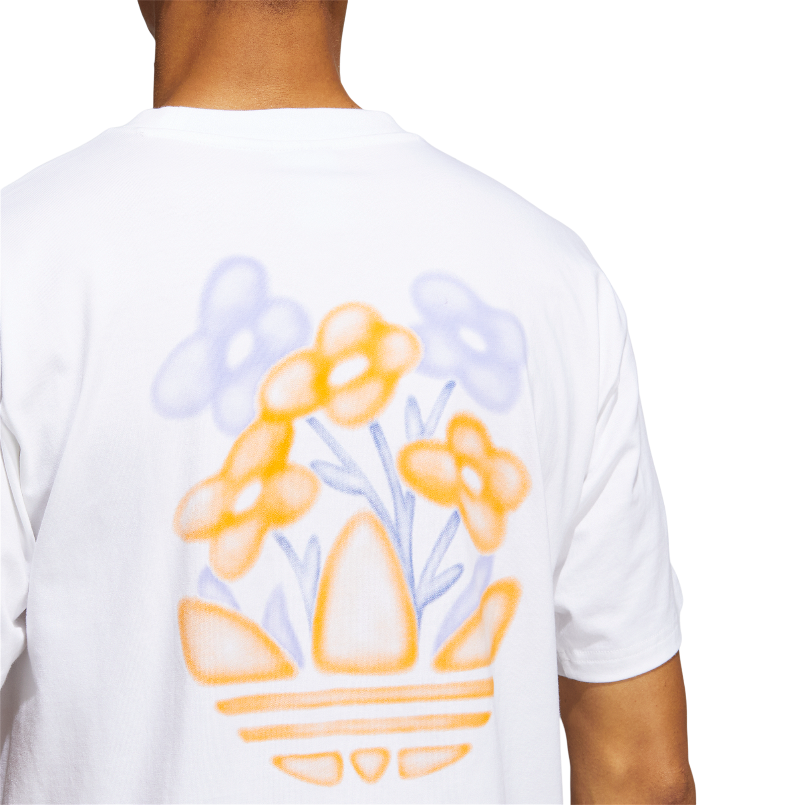 adidas Originals Sprt Floral Linear Graphics T-Shirt - White - ViaductClothing - -