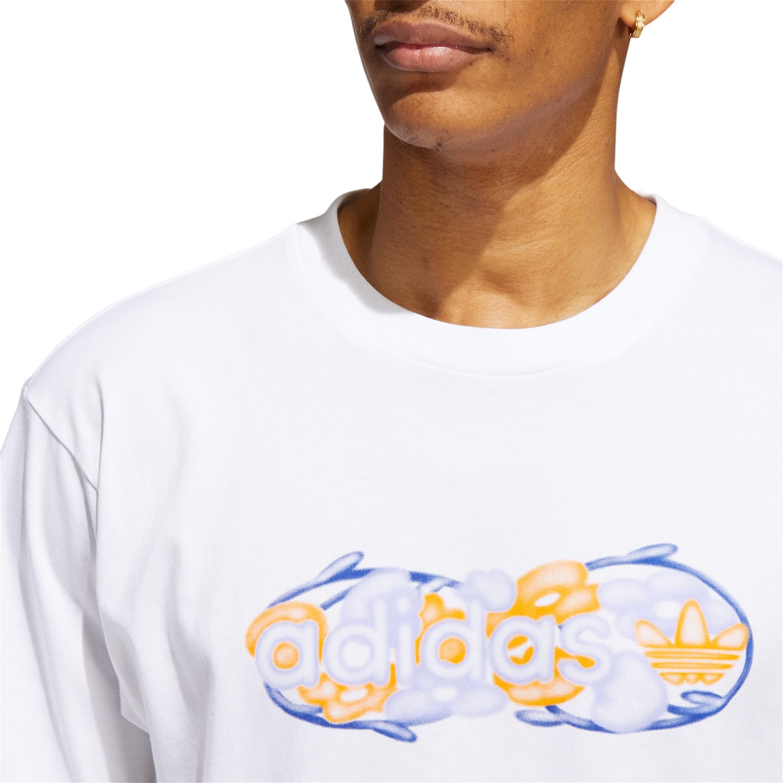 adidas Originals Sprt Floral Linear Graphics T-Shirt - White - ViaductClothing - -
