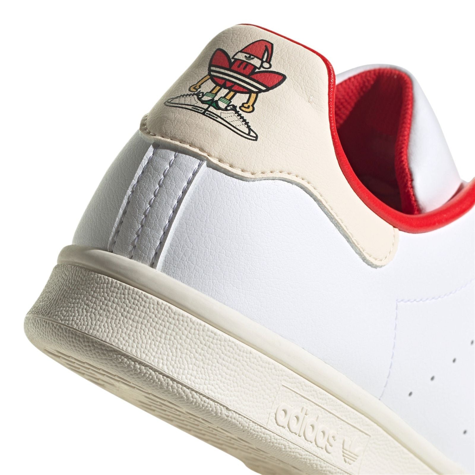 adidas Originals Stan Smith Candy Cane Christmas Shoes - White Red - ViaductClothing - -