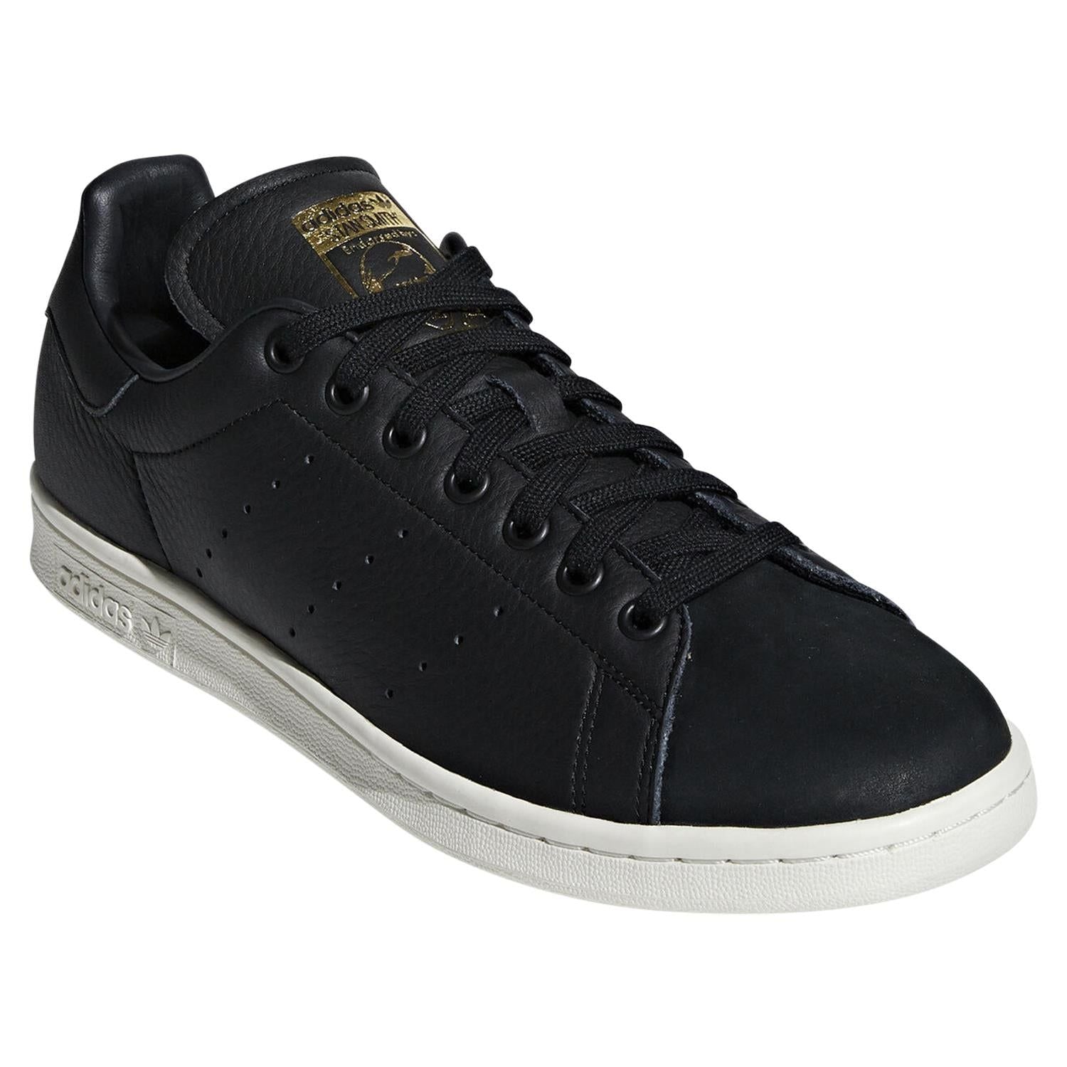adidas Originals Stan Smith Premium Trainers - Black - ViaductClothing - -
