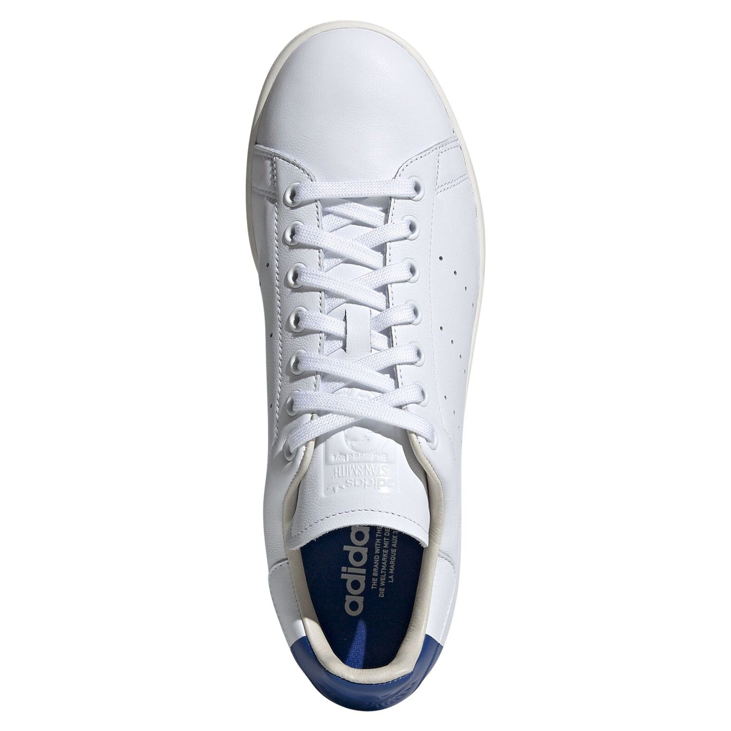 adidas Originals Stan Smith Trainers - Cloud White & Blue - ViaductClothing - -