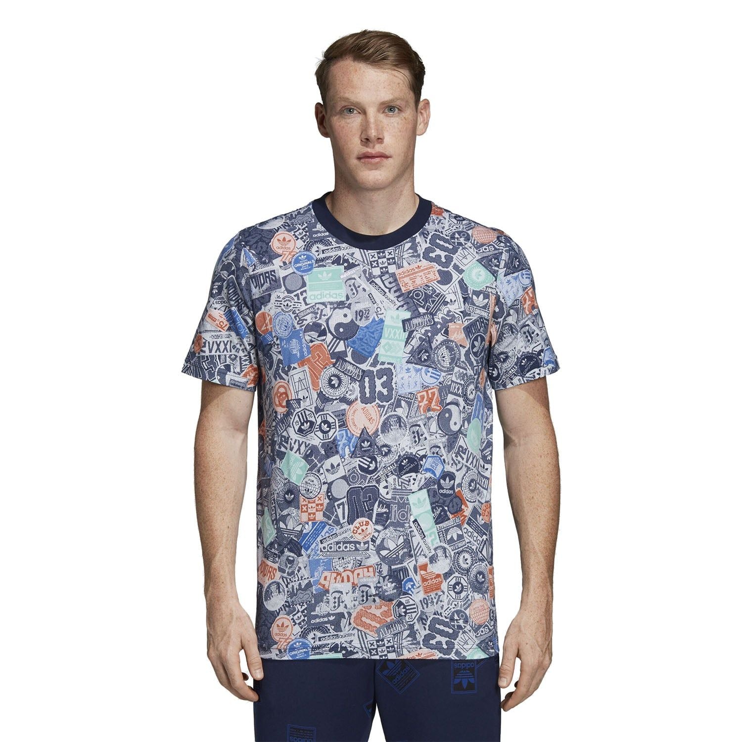 adidas Originals Sticker T Shirt - Multi - ViaductClothing - -