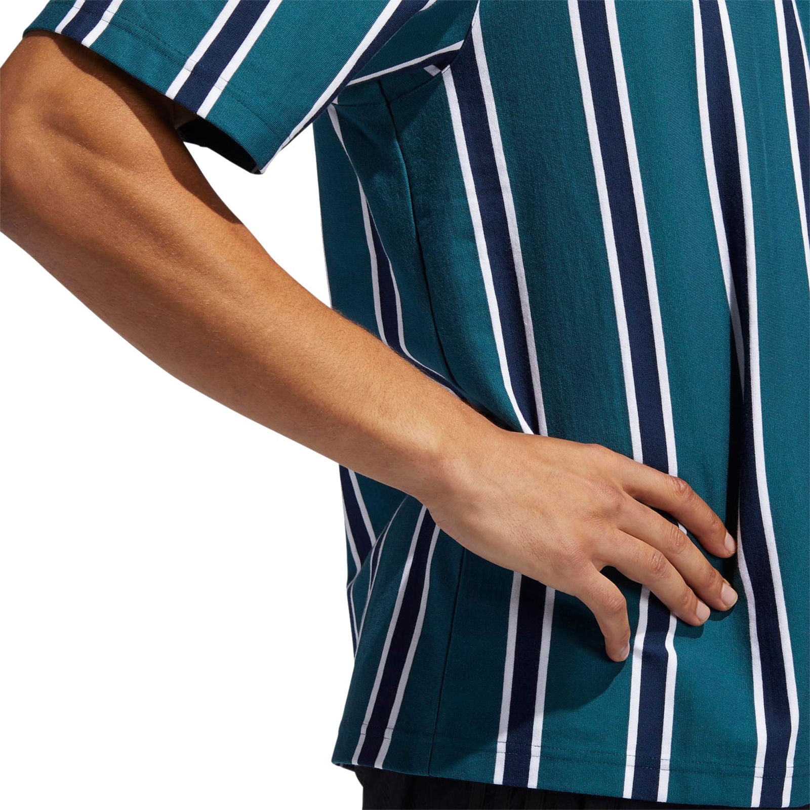 adidas Originals Stripe Polo Shirt - Green - ViaductClothing - -